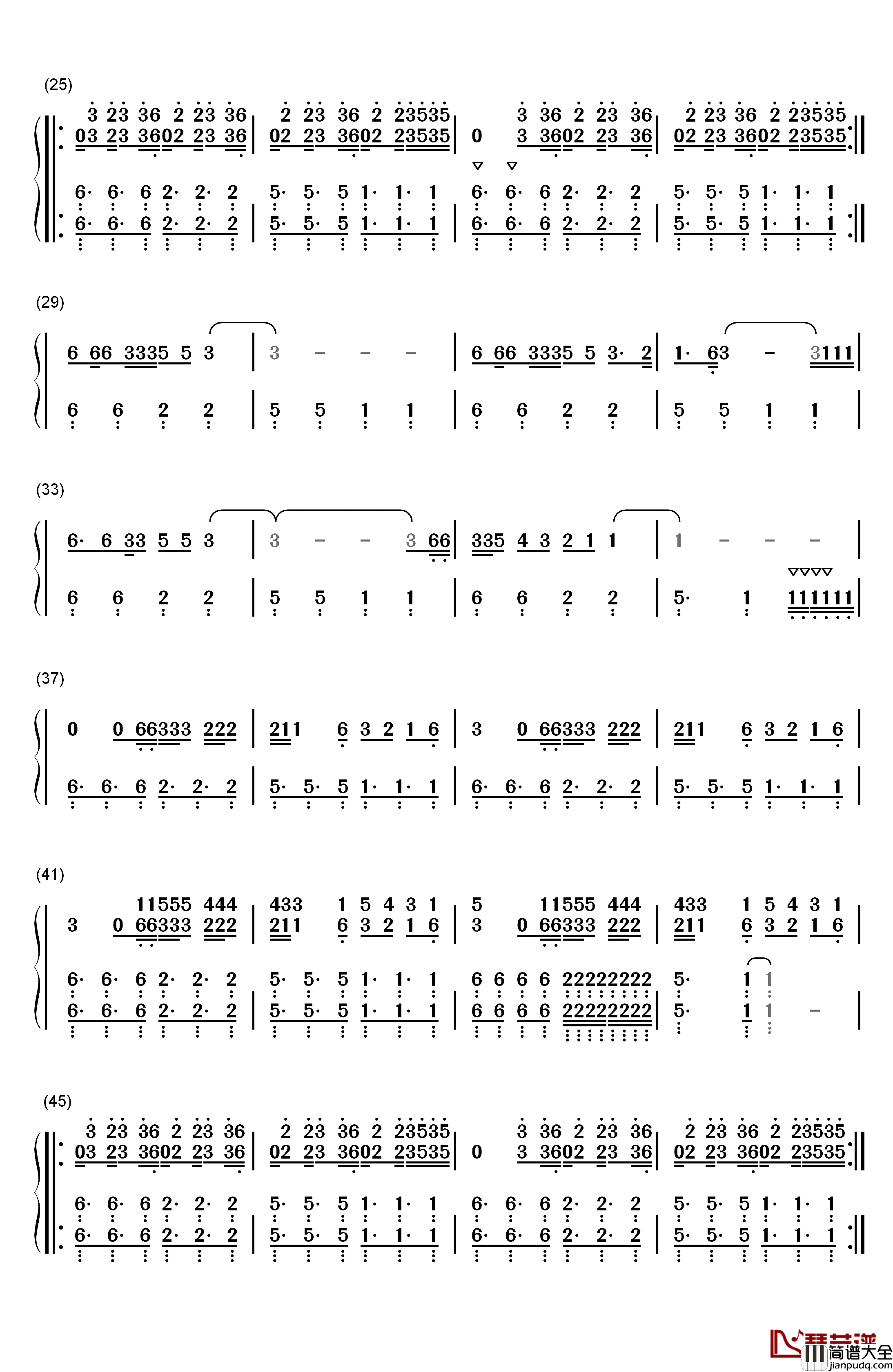 Mind钢琴简谱_数字双手_Jack_ü