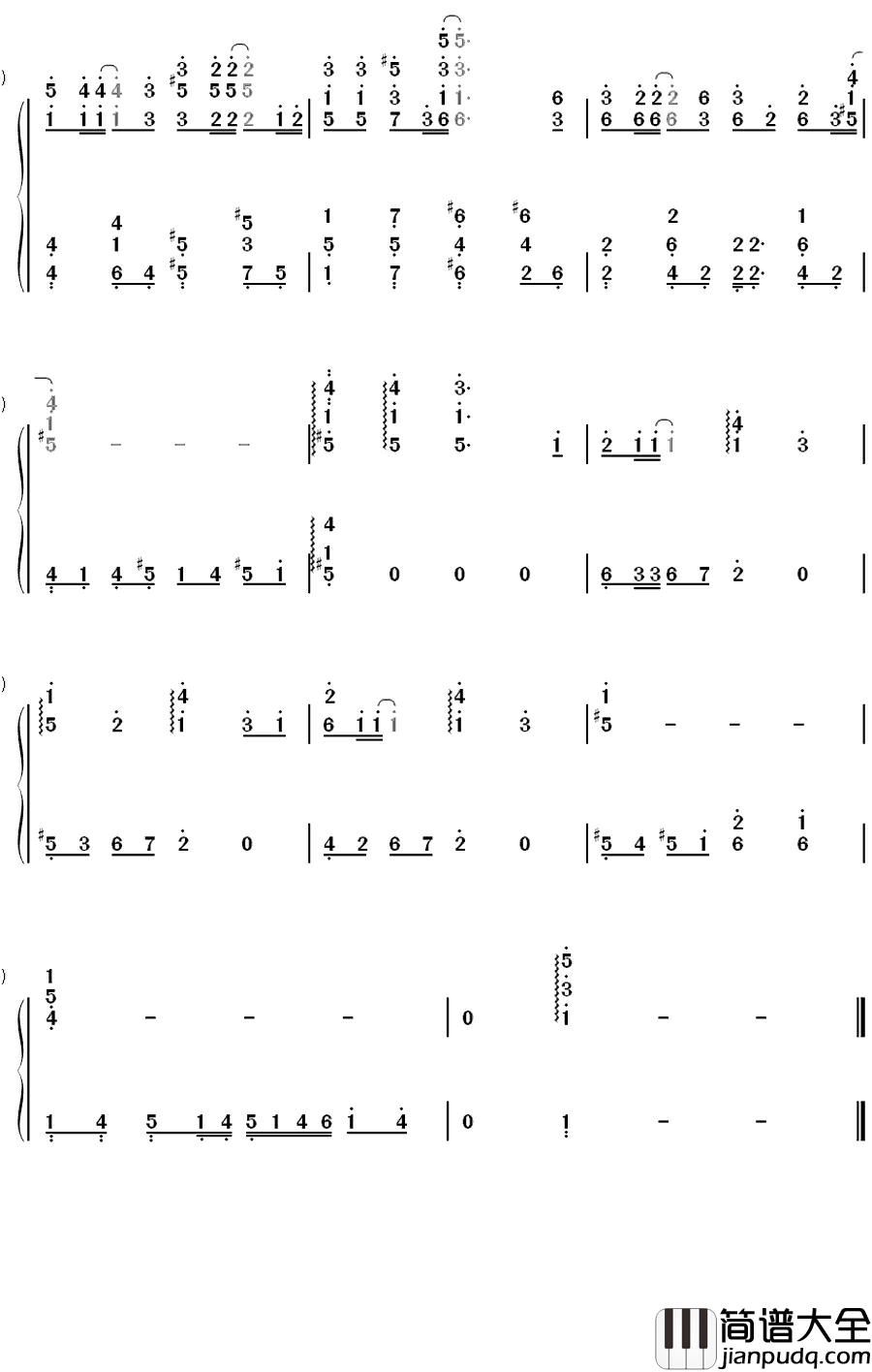 アメフラシの歌〜Beautiful_Rain〜钢琴简谱_数字双手_前田玲奈