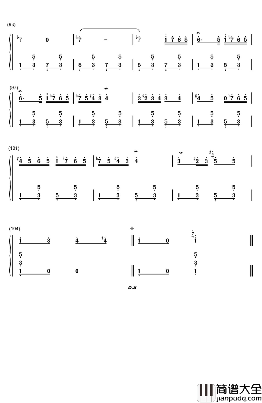 霍拉舞曲钢琴简谱_数字双手_未知