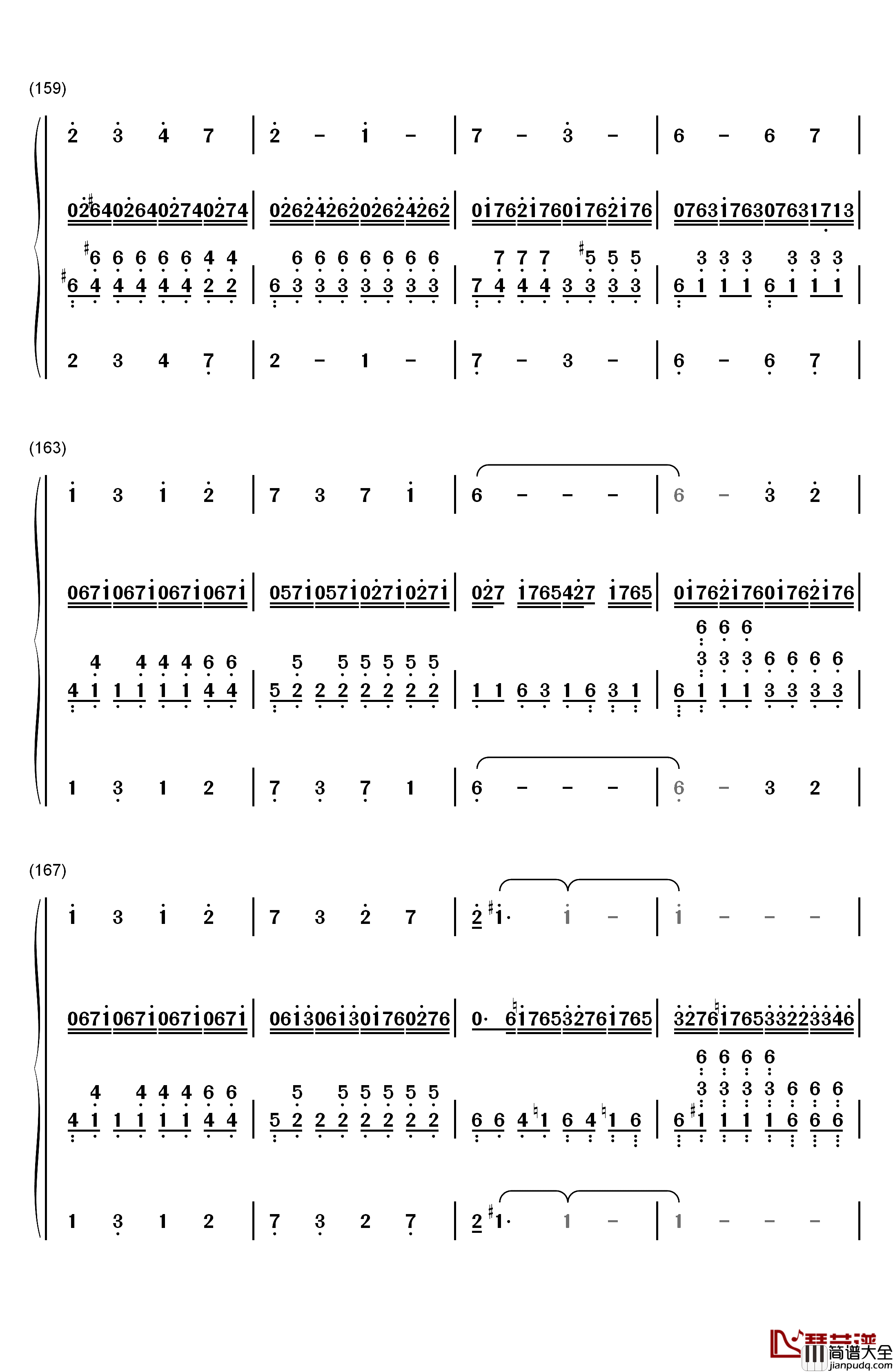 风屿钢琴简谱_数字双手_埋葬