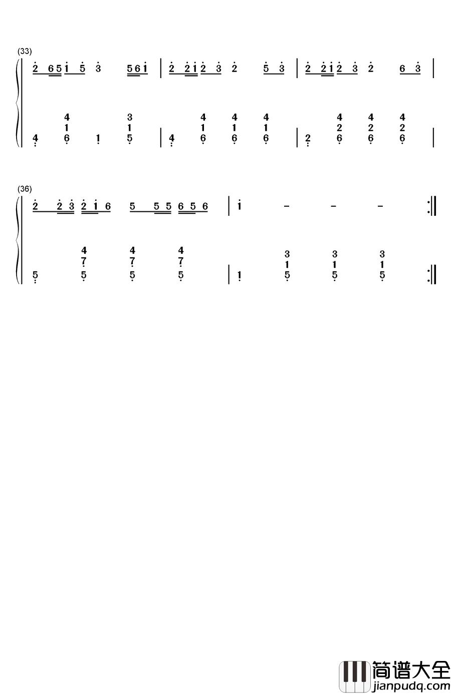 梦里水乡钢琴简谱_数字双手_江珊