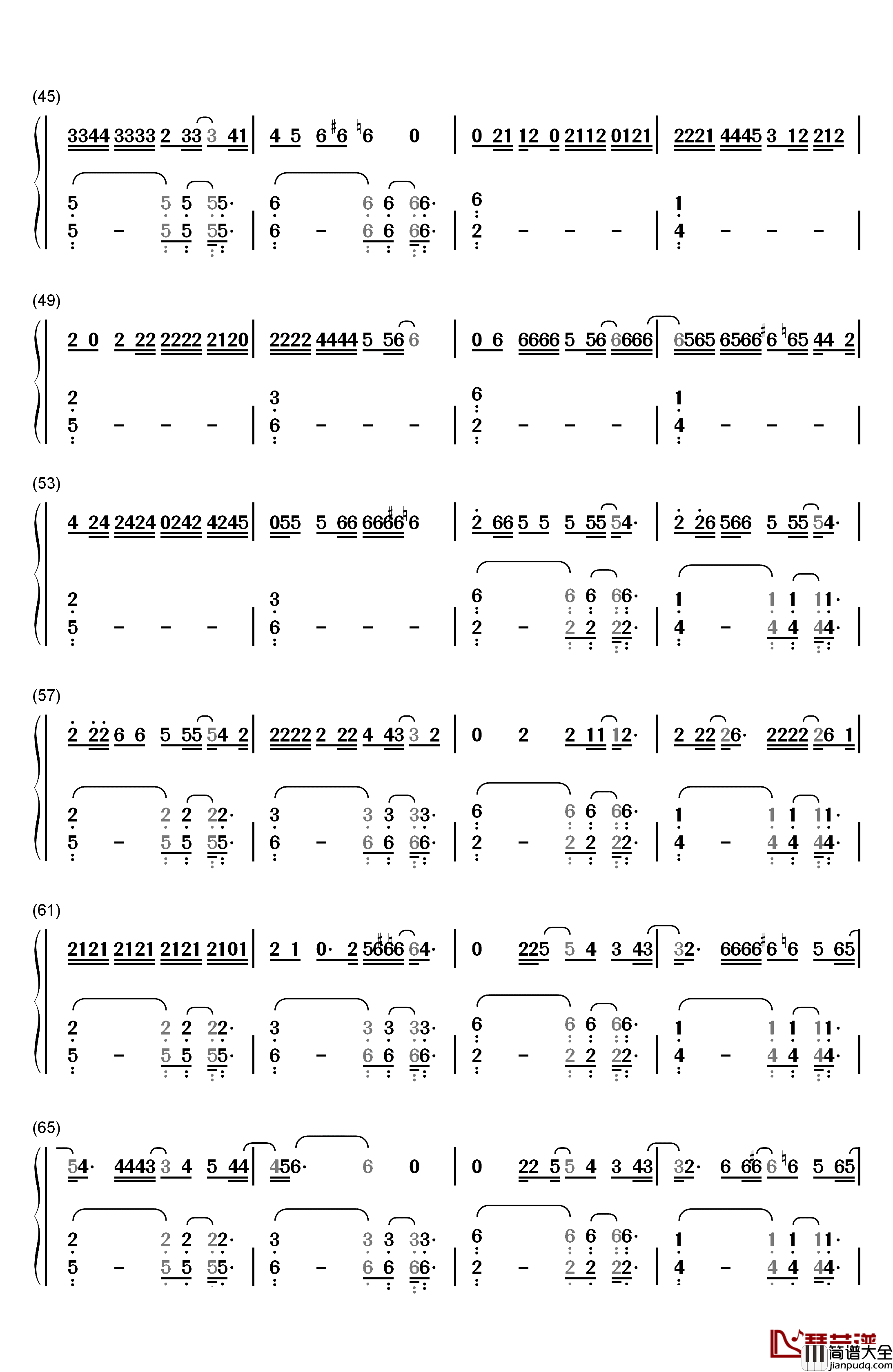 LOSER钢琴简谱_数字双手_米津玄师