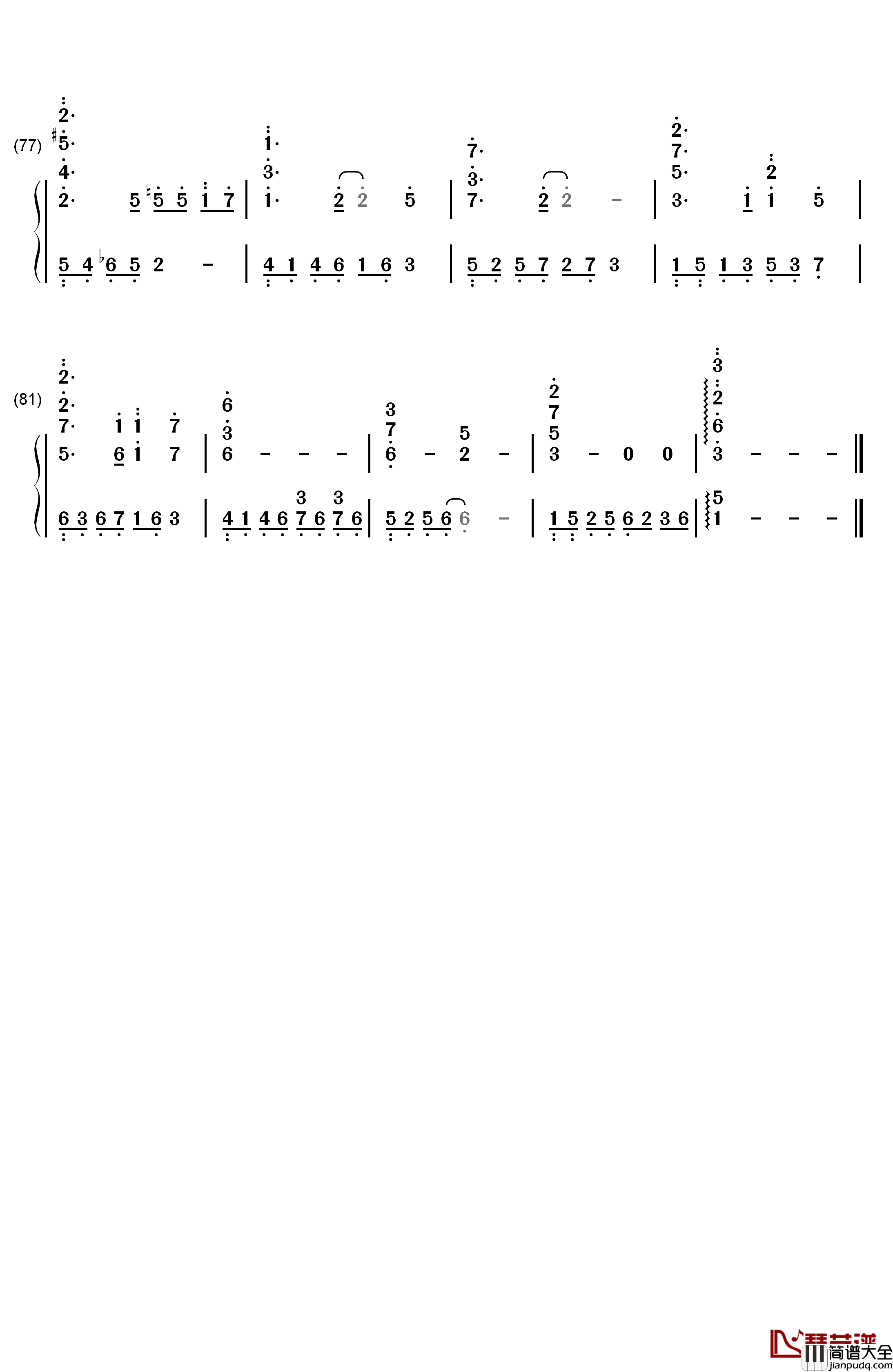 那一天的河川钢琴简谱_数字双手_久石让__Joe_Hisaishi_宫崎骏