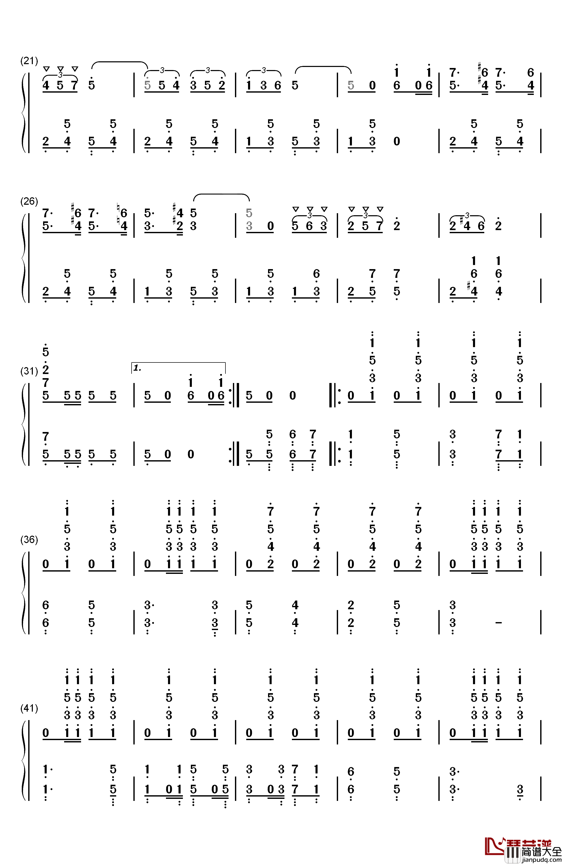 双头鹰进行曲钢琴简谱_数字双手_瓦格纳