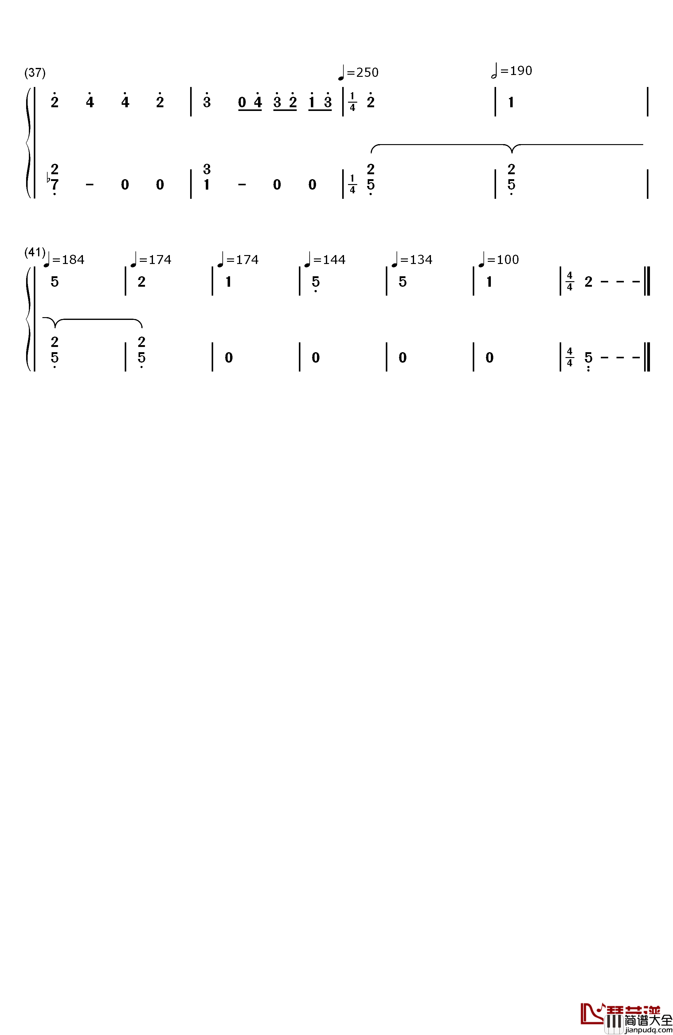 The_Piano钢琴简谱_数字双手_猎豹移动公司