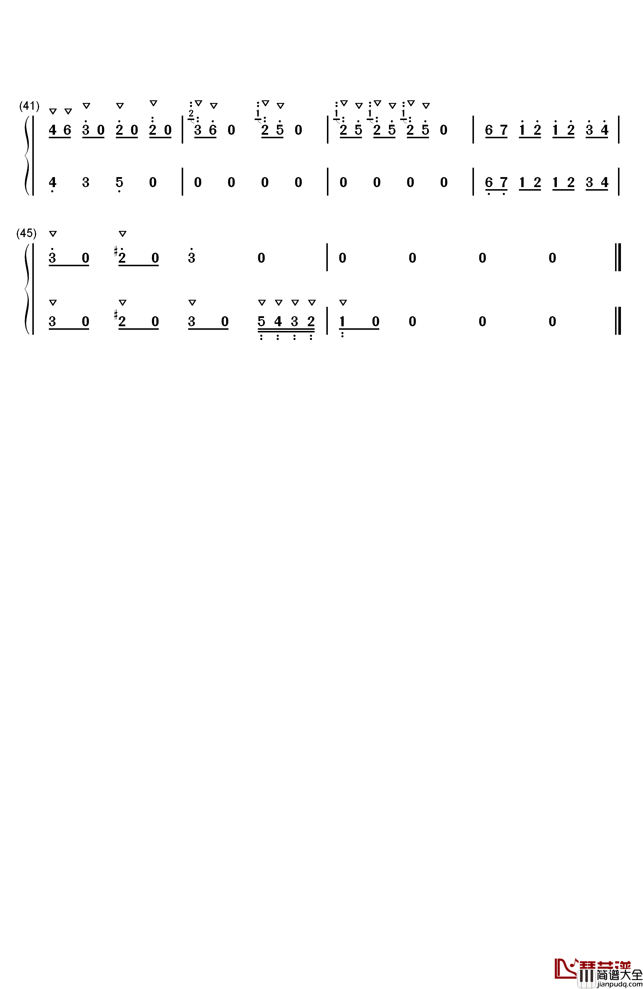 3人組钢琴简谱_数字双手_吟