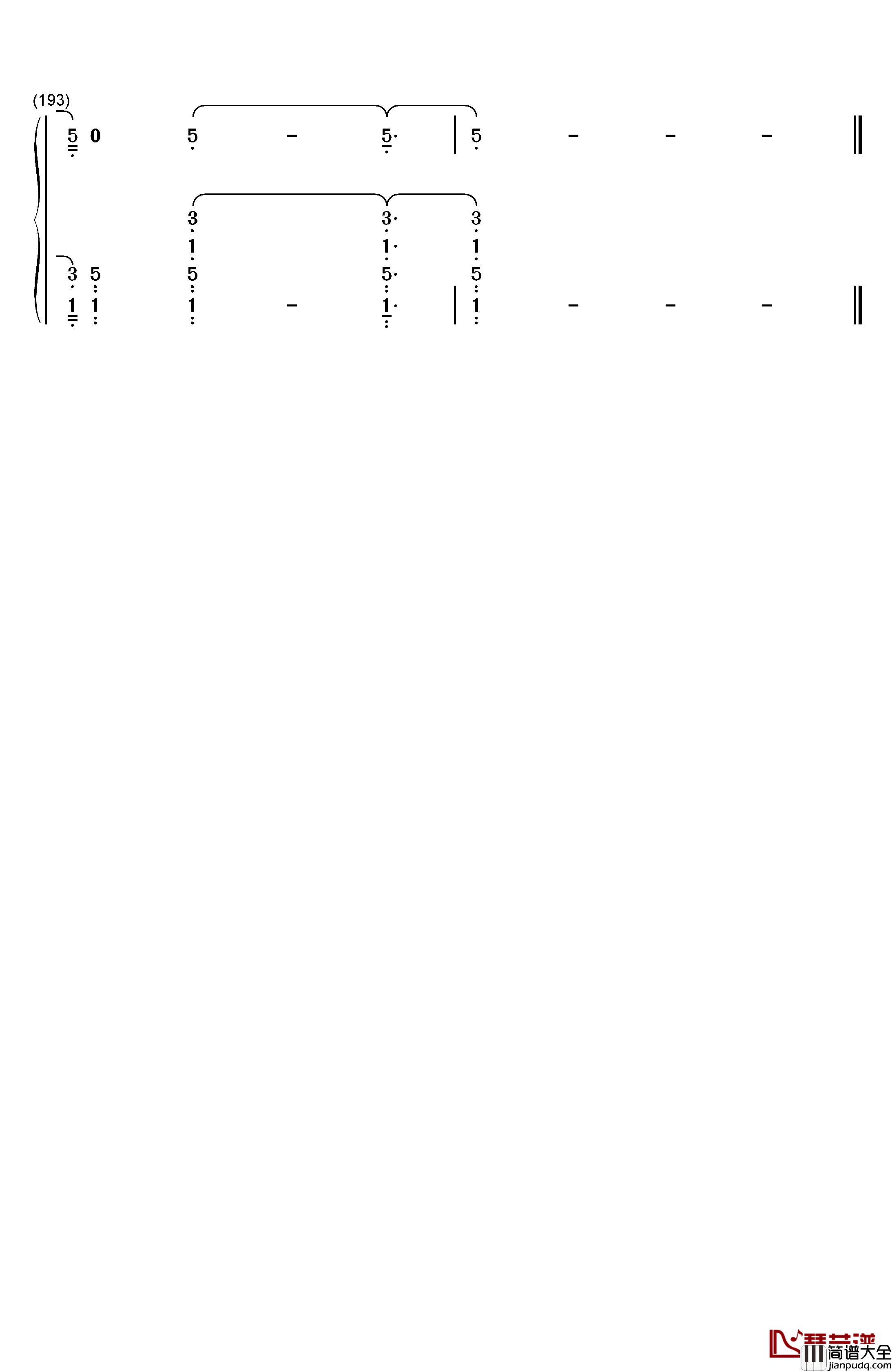 Fake_Happy钢琴简谱_数字双手_Paramore