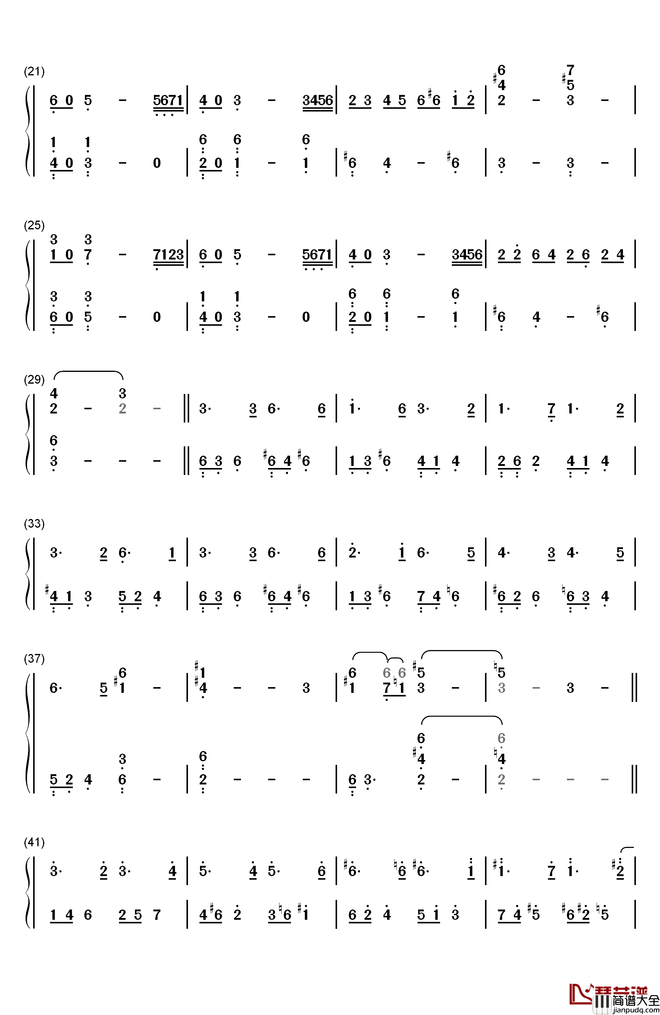 Energy_Flow钢琴简谱_数字双手_坂本龙一