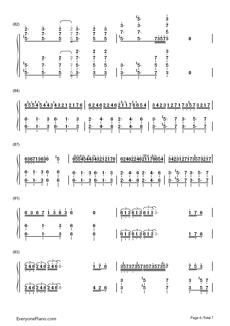 古巴钢琴简谱_数字双手_马克西姆