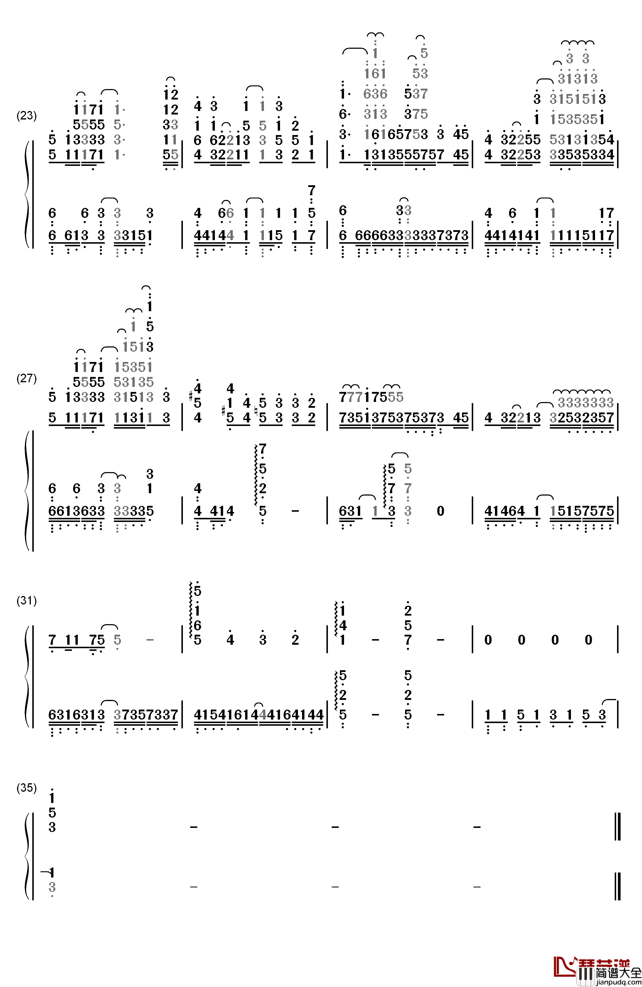 Harvest钢琴简谱_数字双手_(K)NoW_NAME