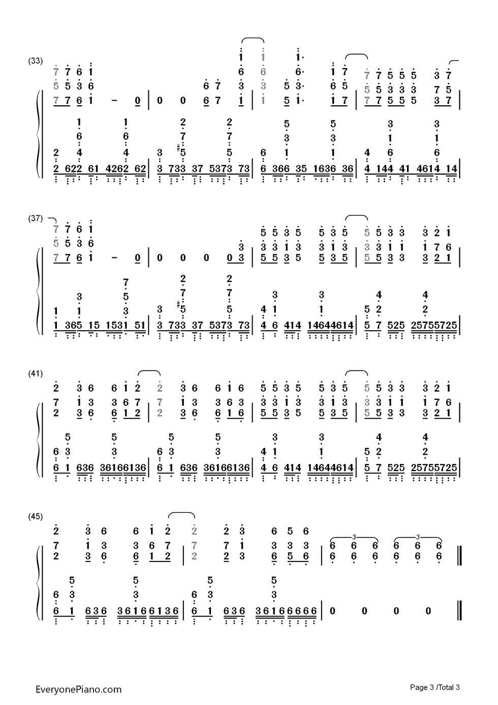 X.U.钢琴简谱_数字双手_SawanoHiroyuki[nZk]