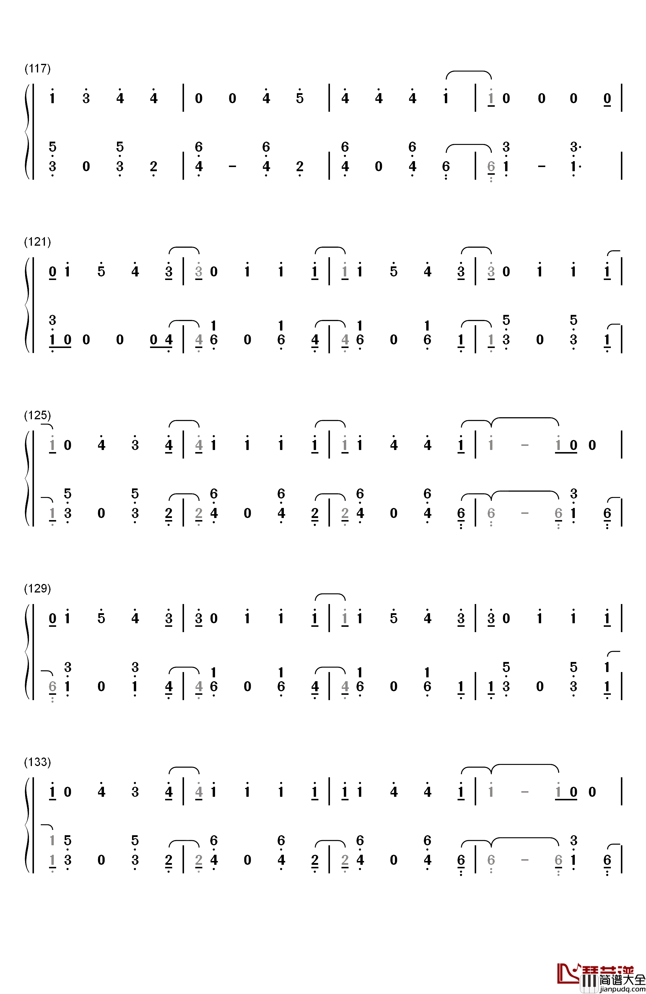 Bella钢琴简谱_数字双手_Wolfine