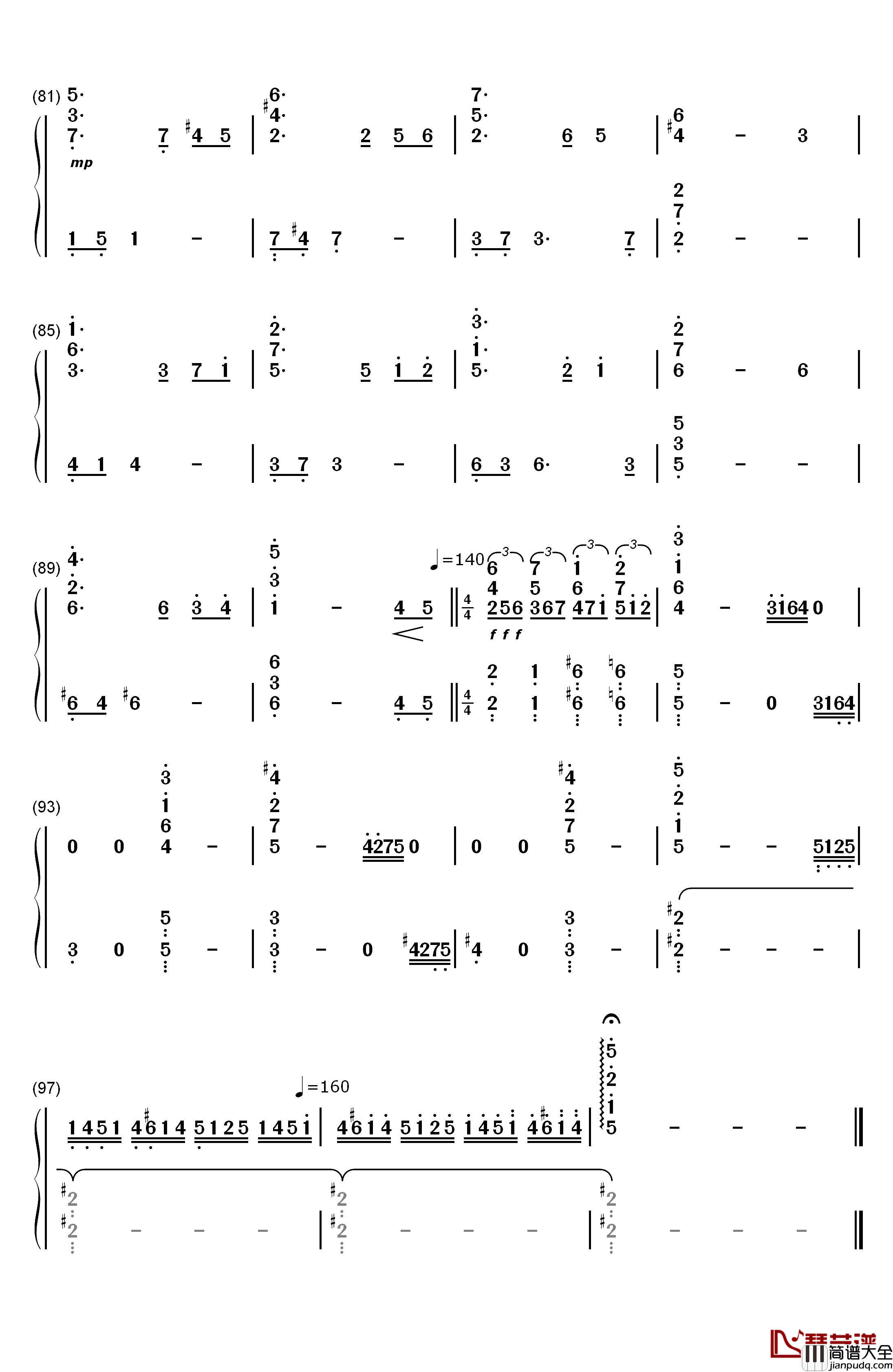 Shine_of_Eidos钢琴简谱_数字双手_Falcom