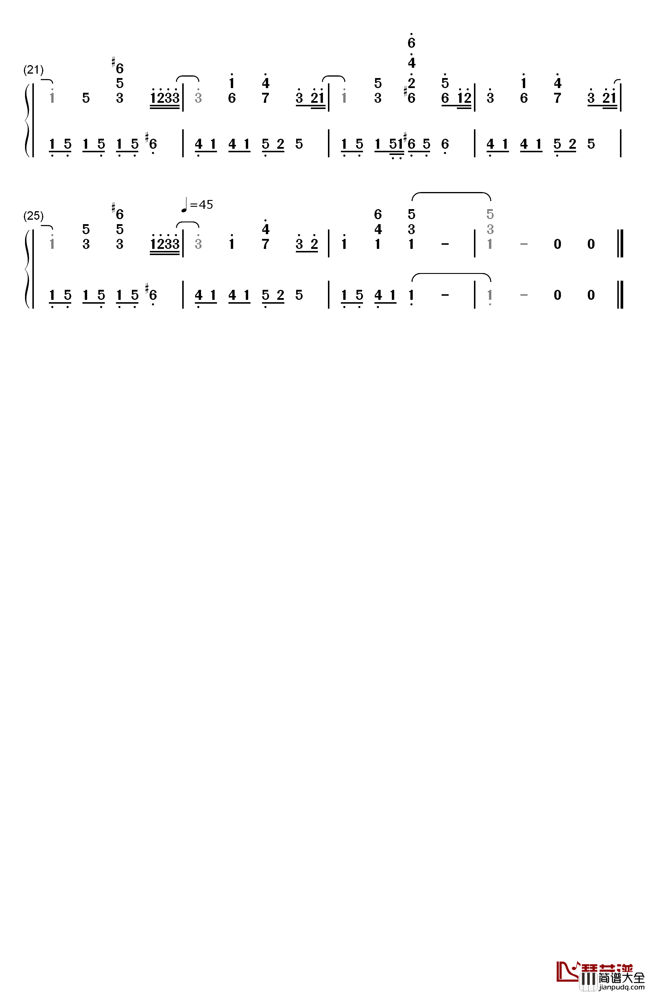 やわらかな時間钢琴简谱_数字双手_林有三