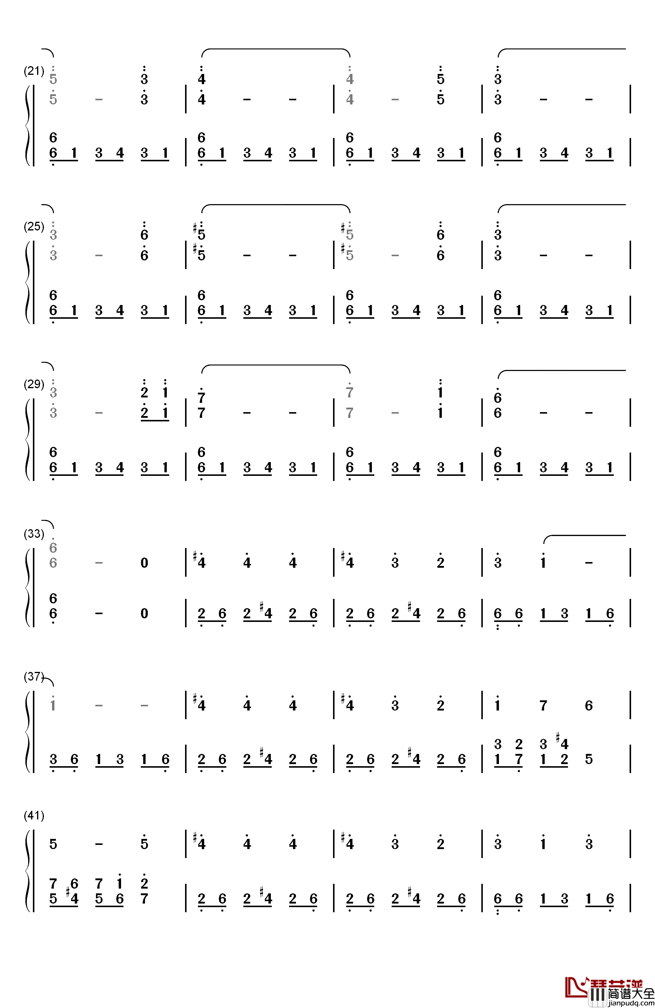 Helvetesfonster钢琴简谱_数字双手_Ghost