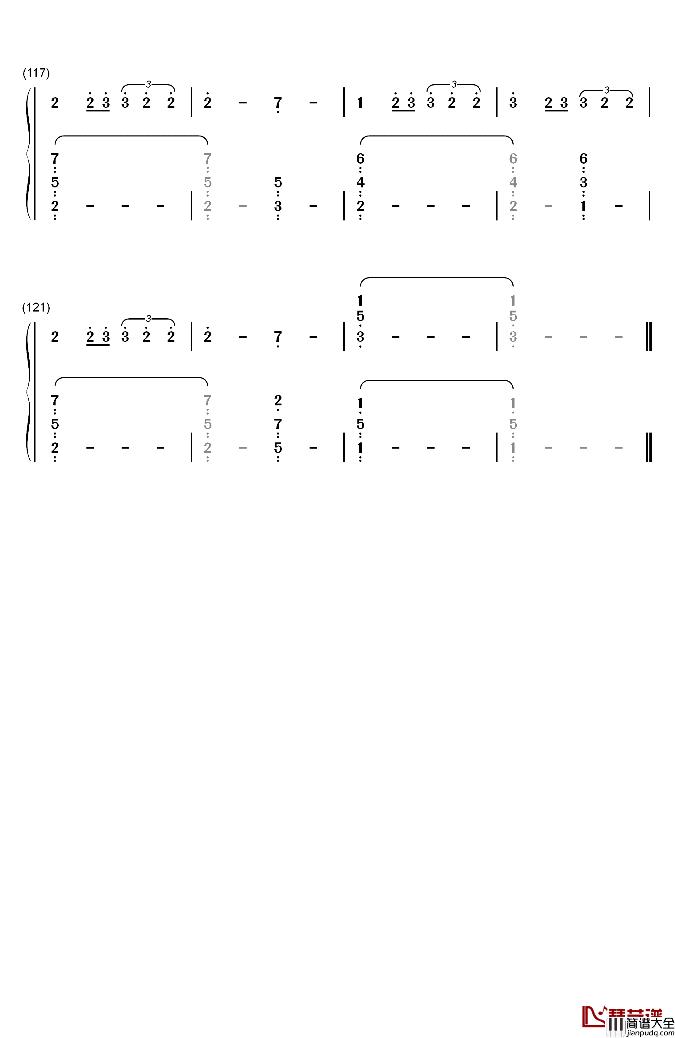 Ride钢琴简谱_数字双手_Twenty_One_Pilots