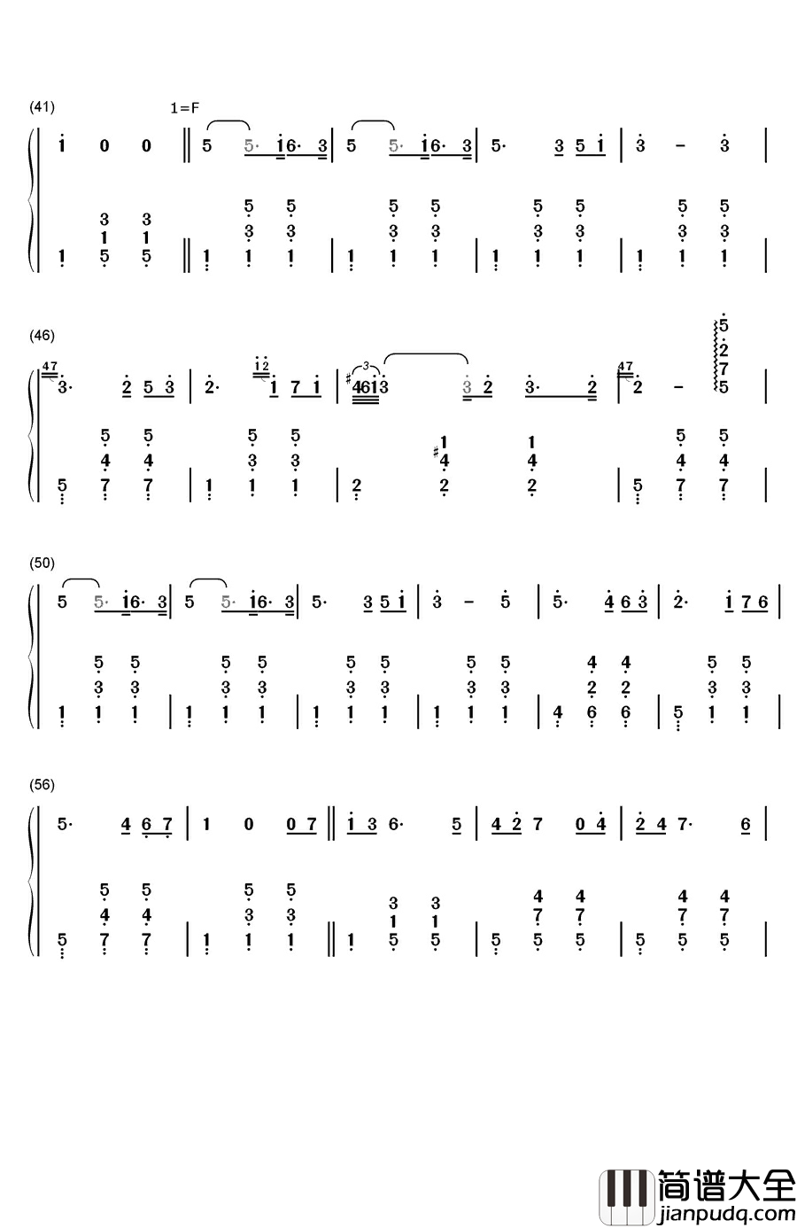 牧歌钢琴简谱_数字双手_卡尔•海因斯