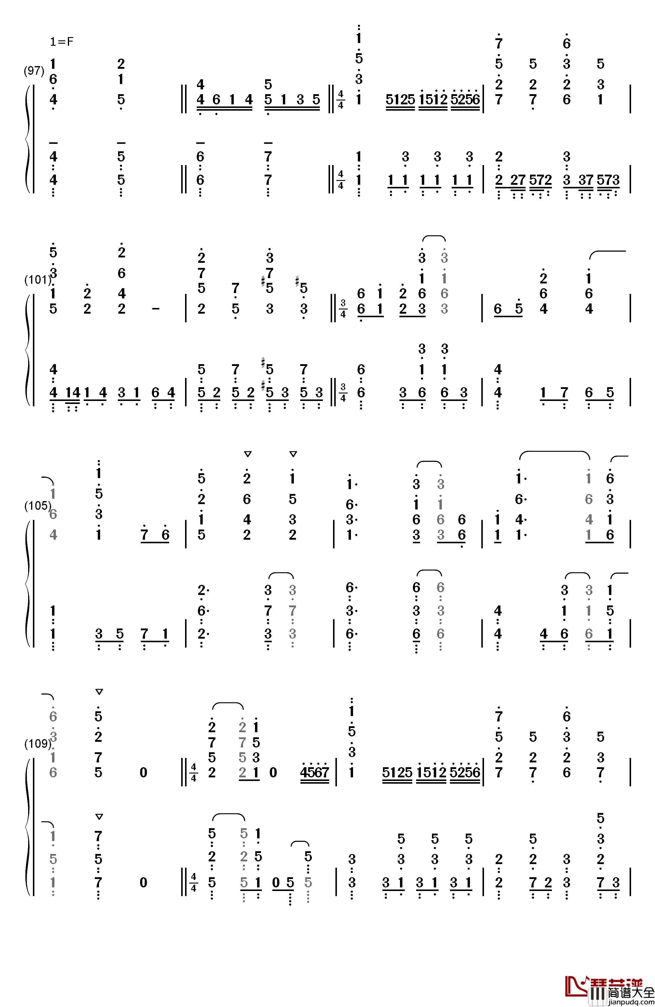 Lamp钢琴简谱_数字双手_Cö_shu_Nie