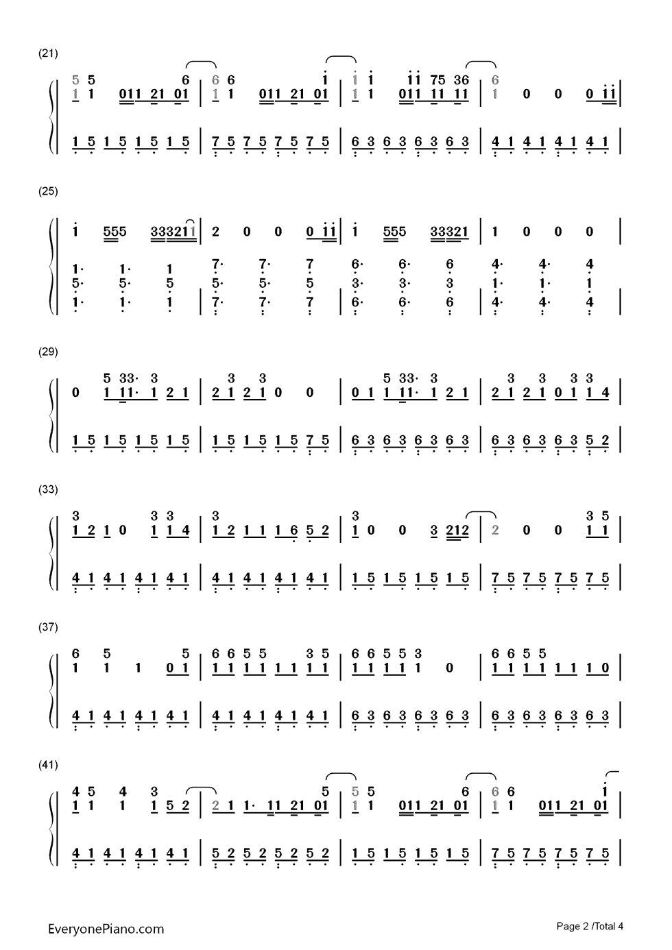 Man_on_a_Wire钢琴简谱_数字双手_The_Script