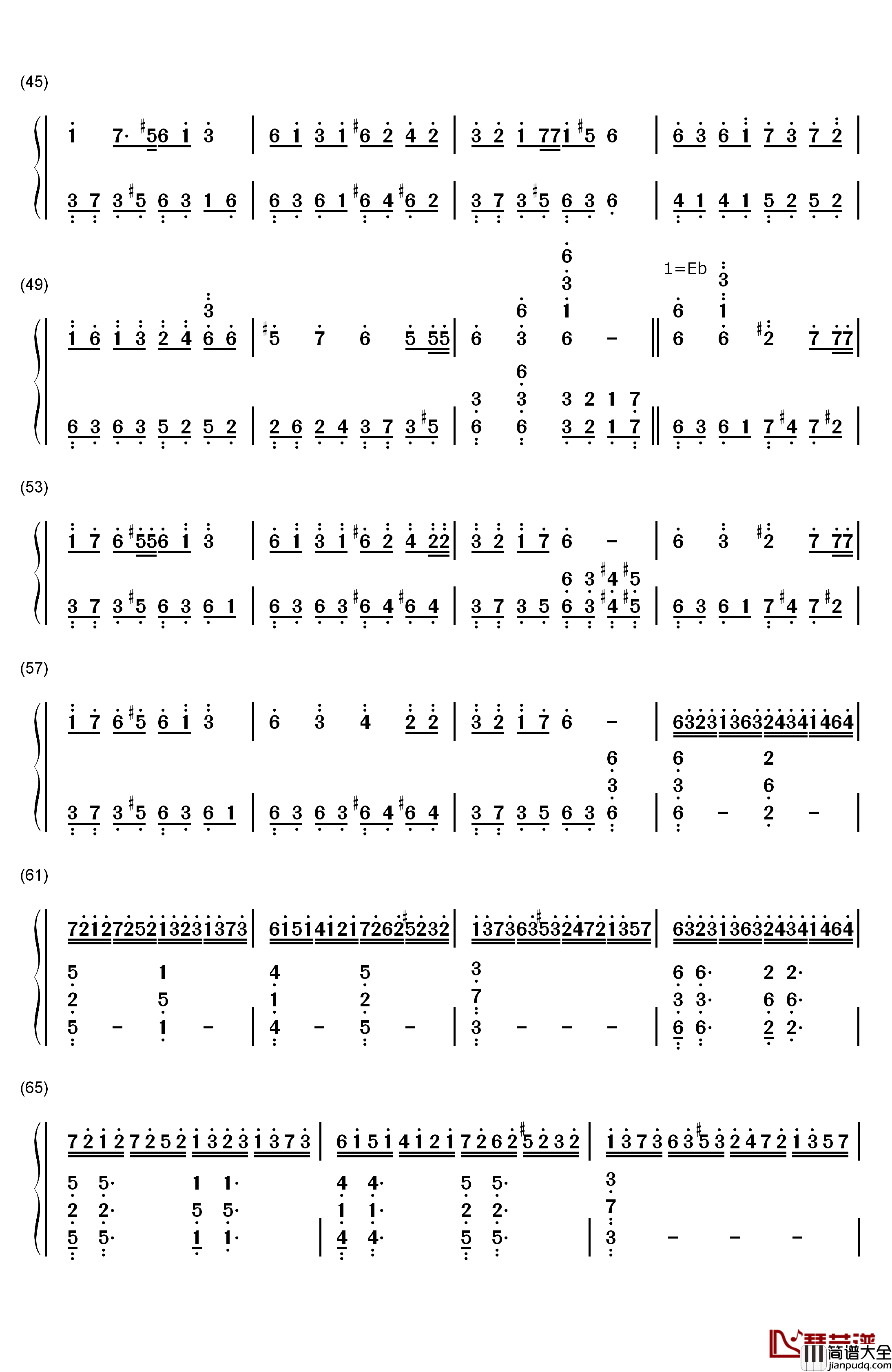 スイートデコラアイスクリームホリック钢琴简谱_数字双手_初音ミク