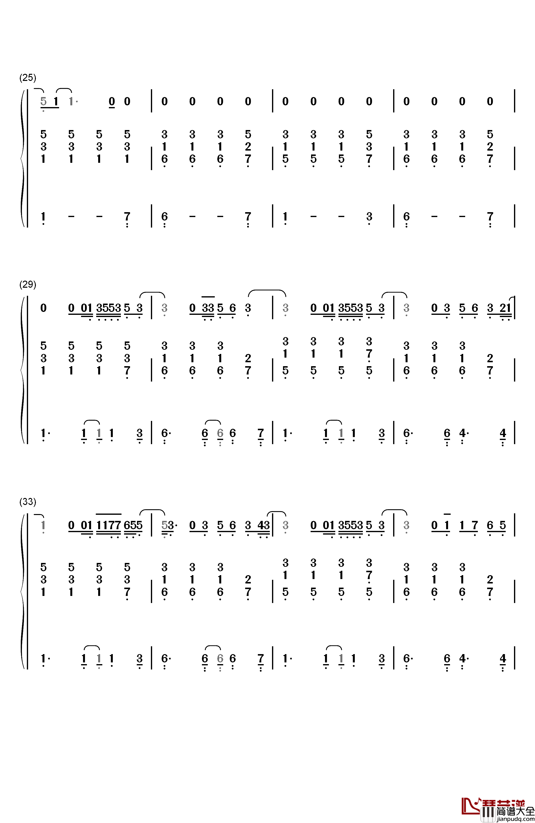 Just_A_Little_Bit_Of_Your_Heart钢琴简谱_数字双手_Ariana_Grande