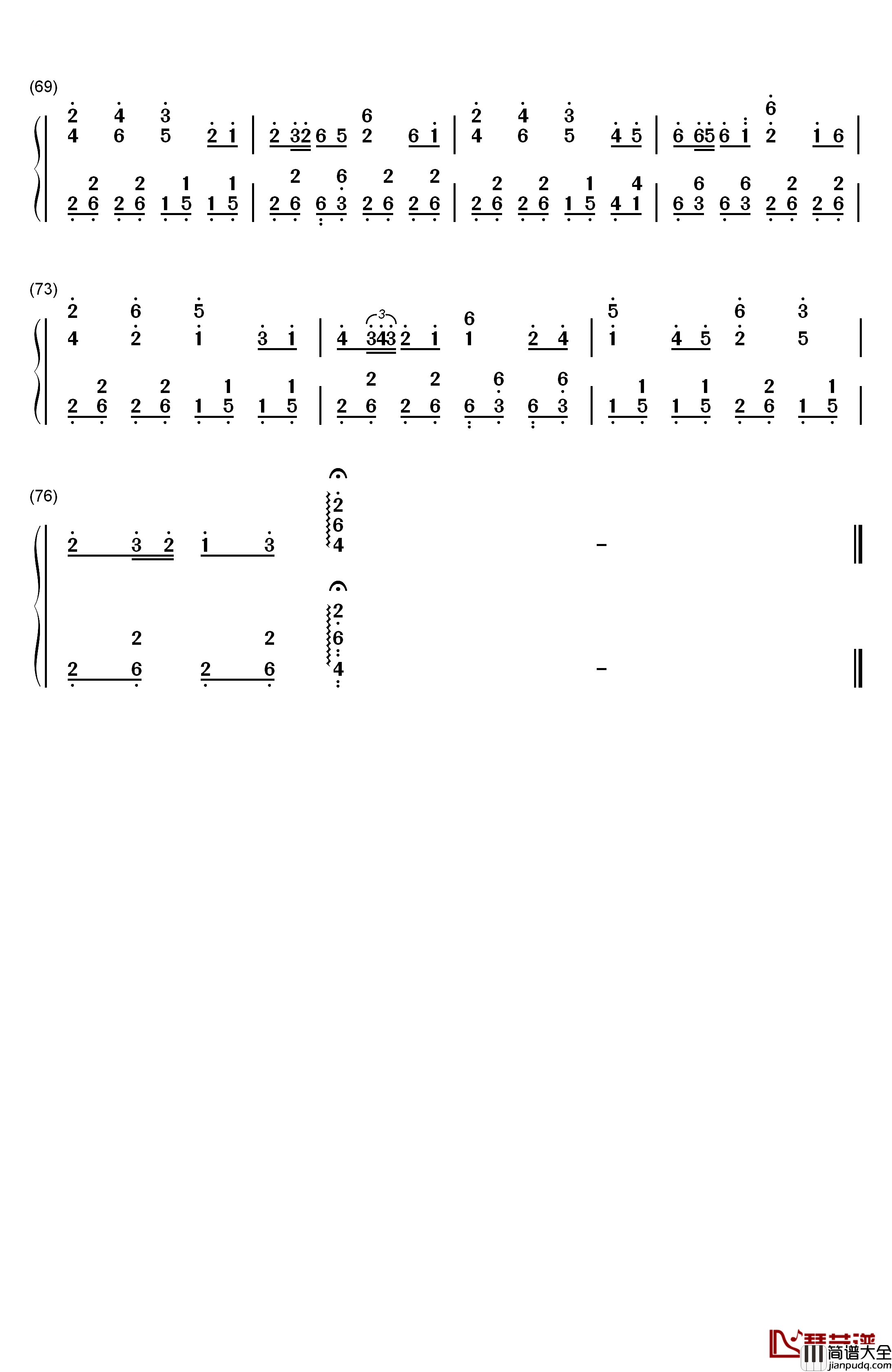 五月雨恋歌钢琴简谱_数字双手_初音未来