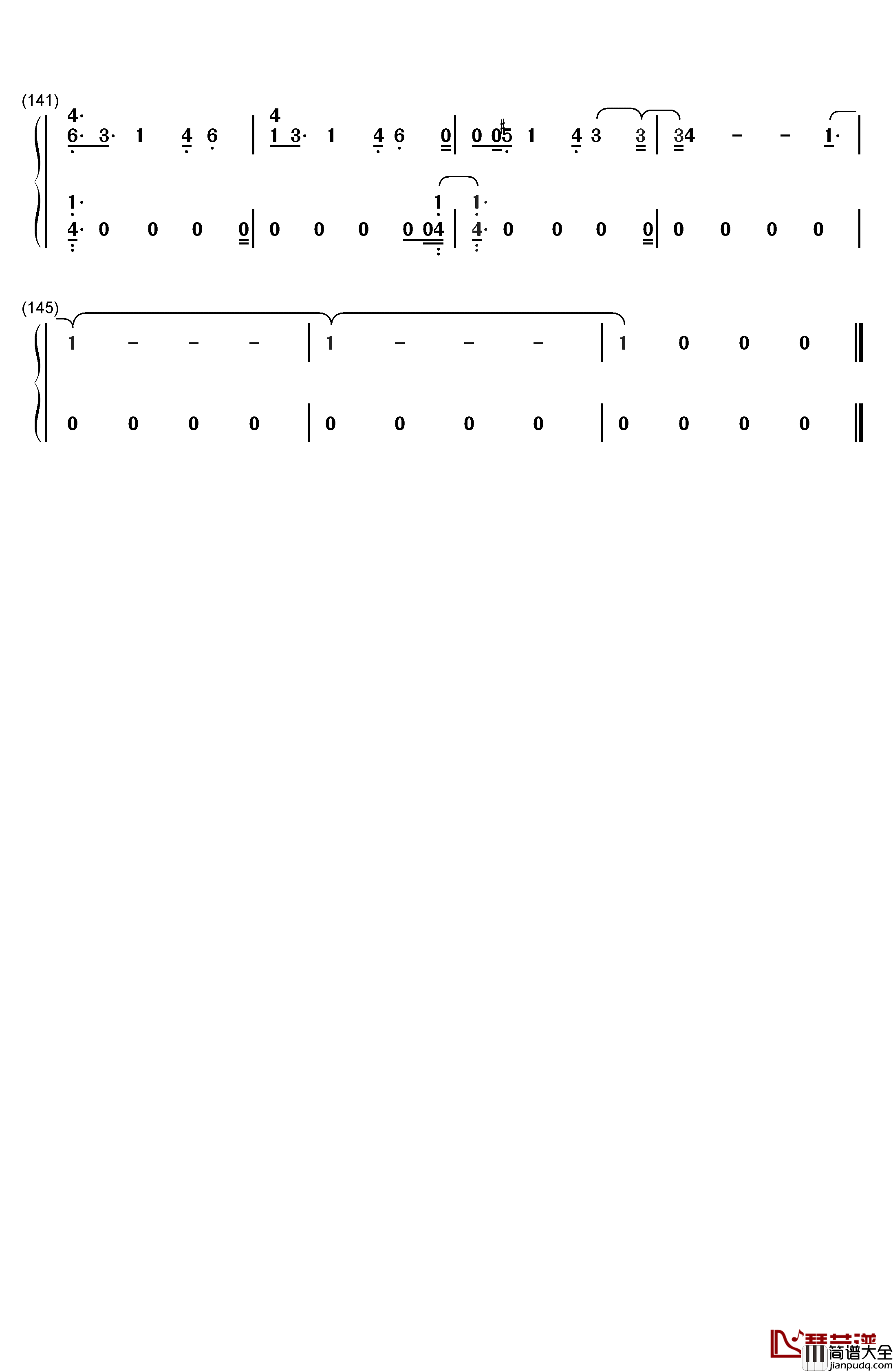 CALLING_YOU钢琴简谱_数字双手_Highlight