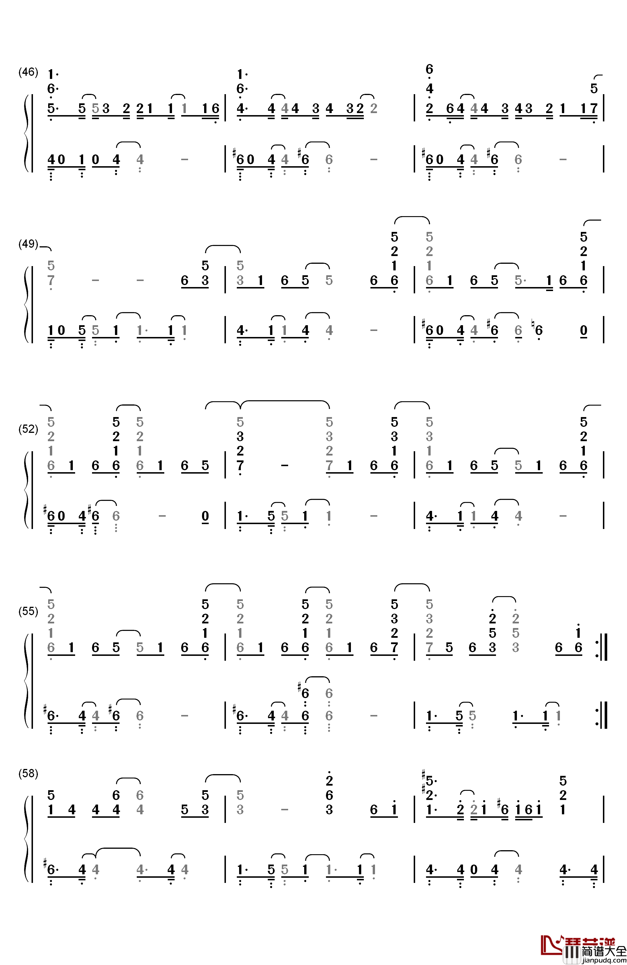 Ordinary_People钢琴简谱_数字双手_John_Legend
