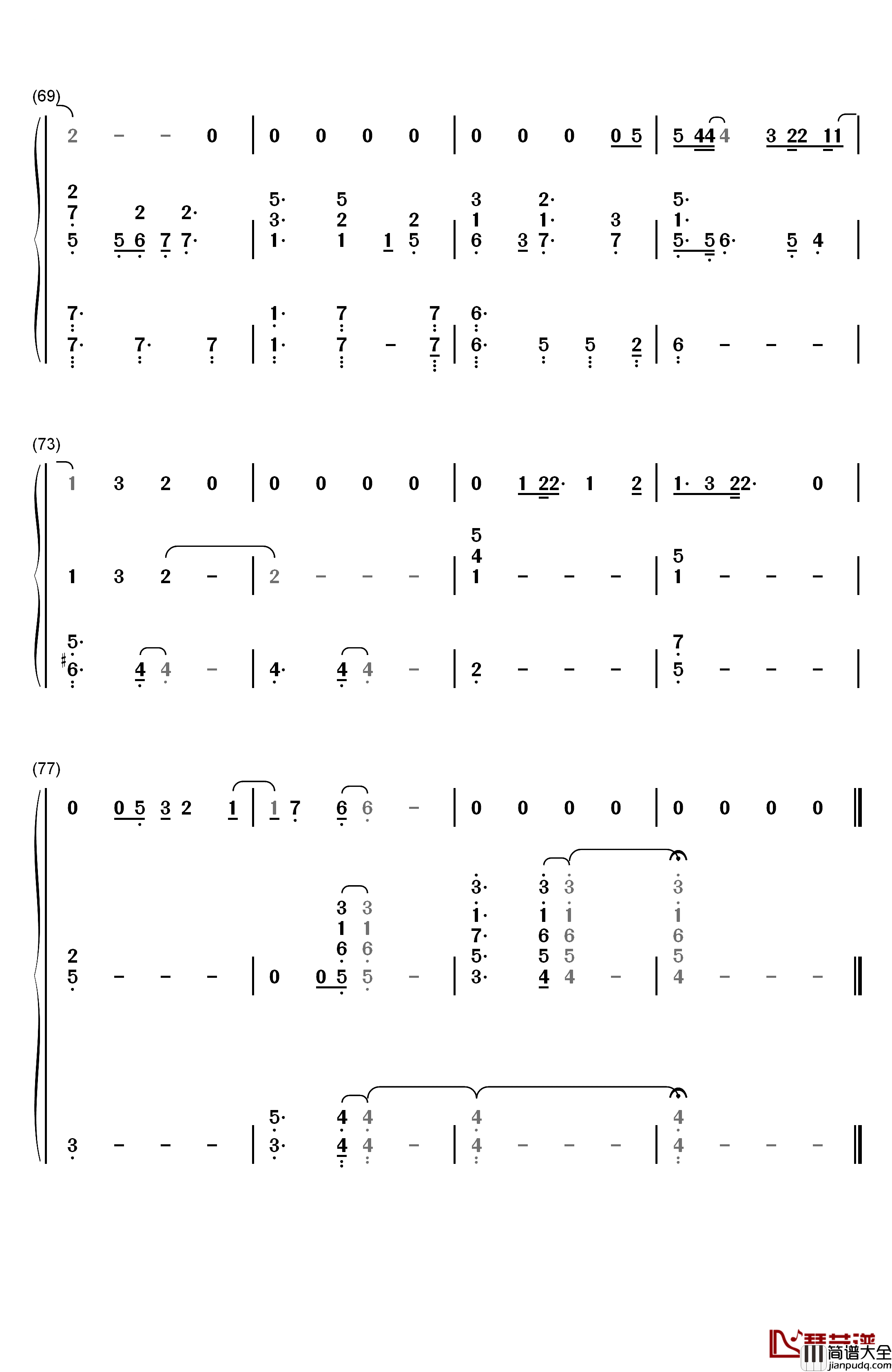 Gravity钢琴简谱_数字双手_Sara_Bareilles　