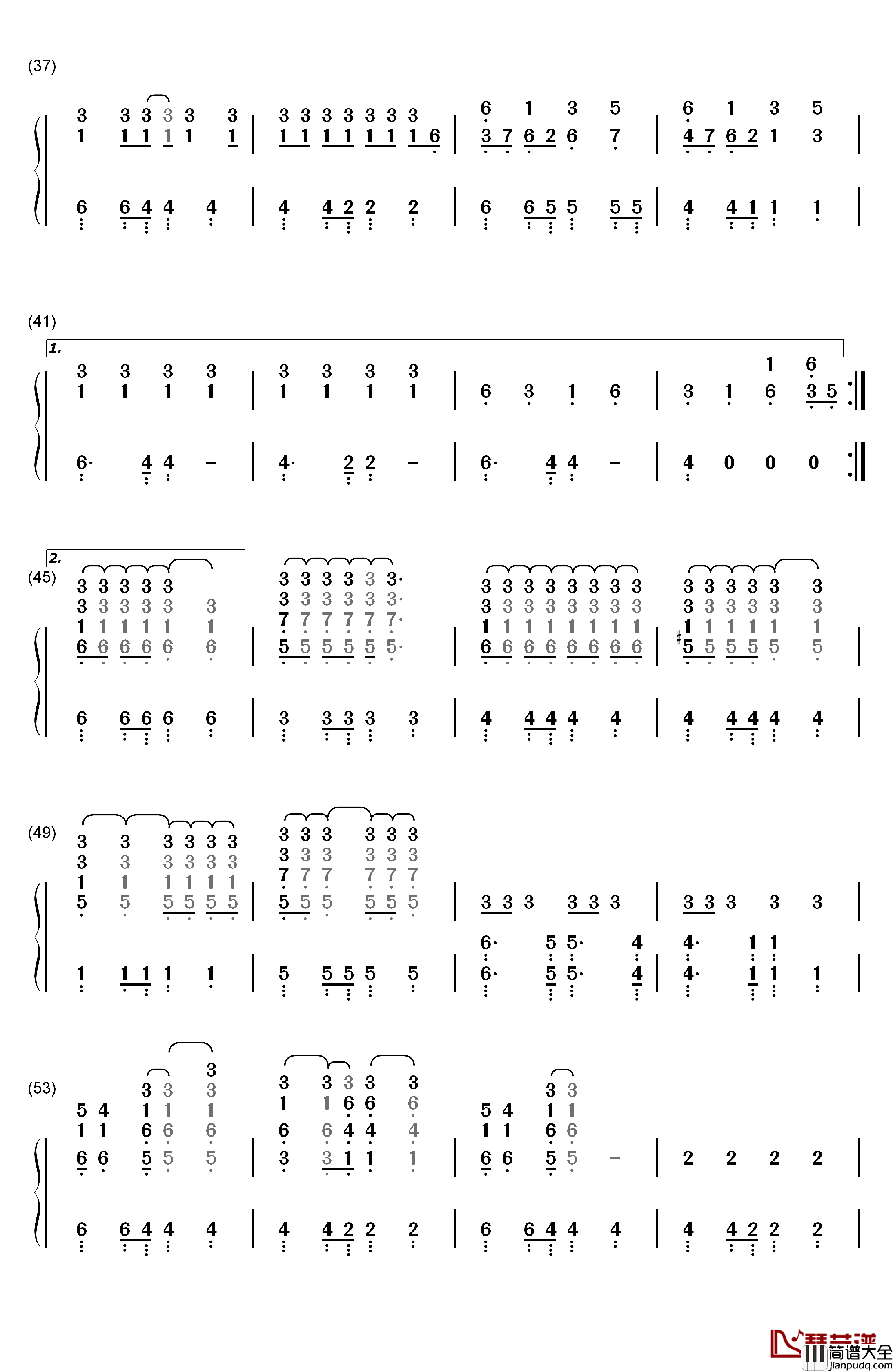 Backstabber钢琴简谱_数字双手_Kesha