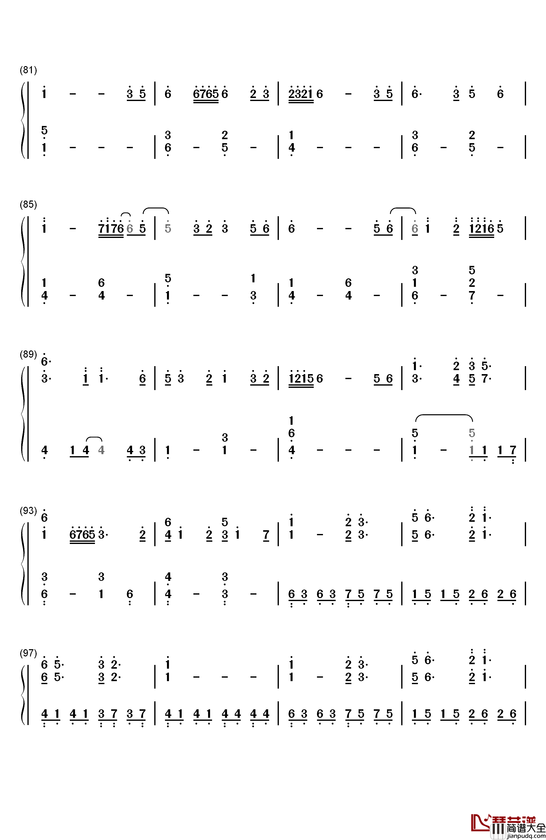 Craigie_Hill钢琴简谱_数字双手_Cara_Dillon