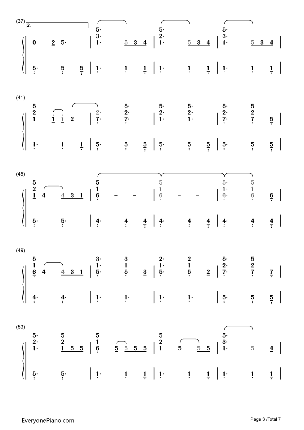 Us_Against_the_World钢琴简谱_数字双手_Coldplay