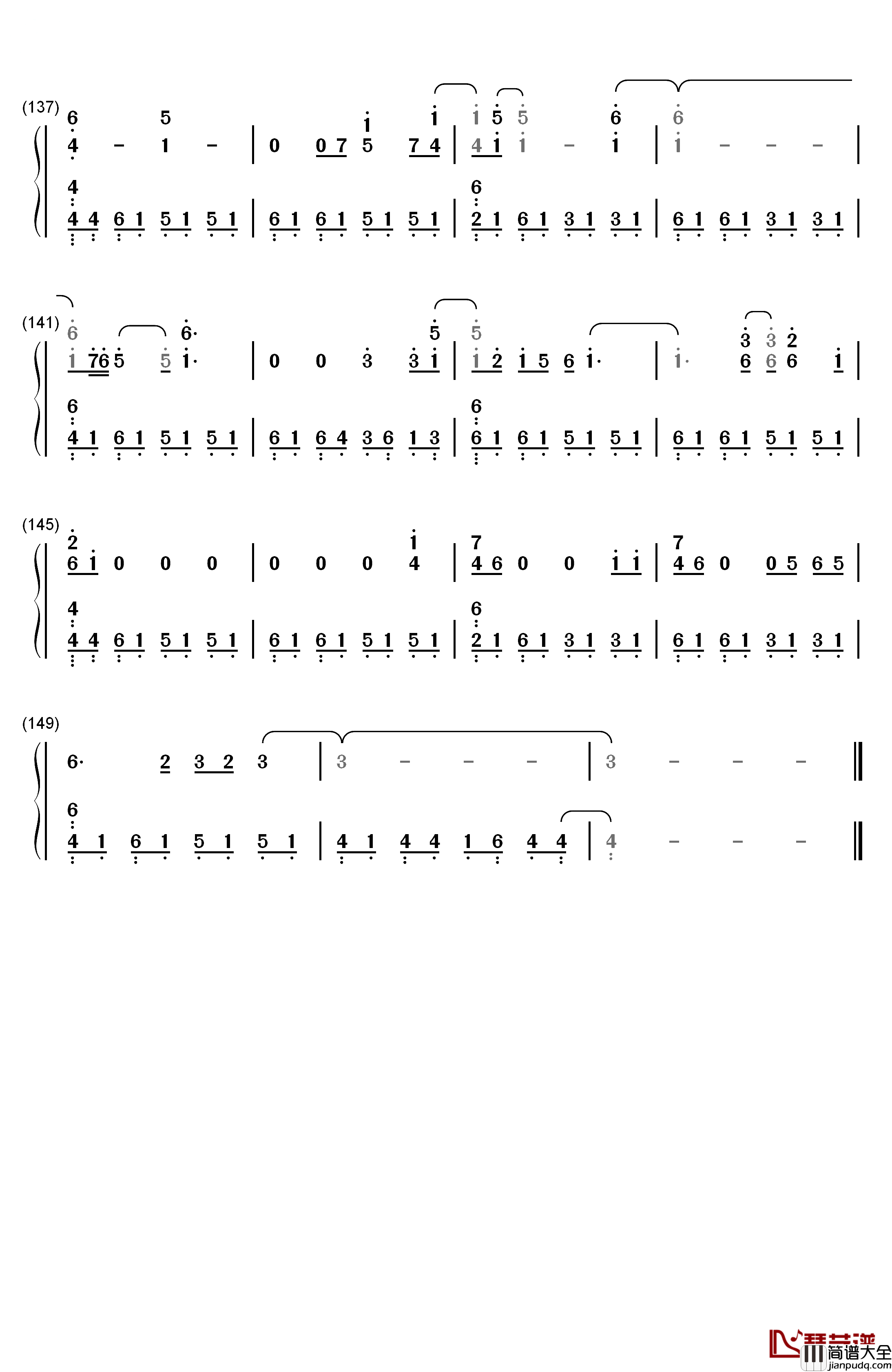 Turning_Tables钢琴简谱_数字双手_Adele