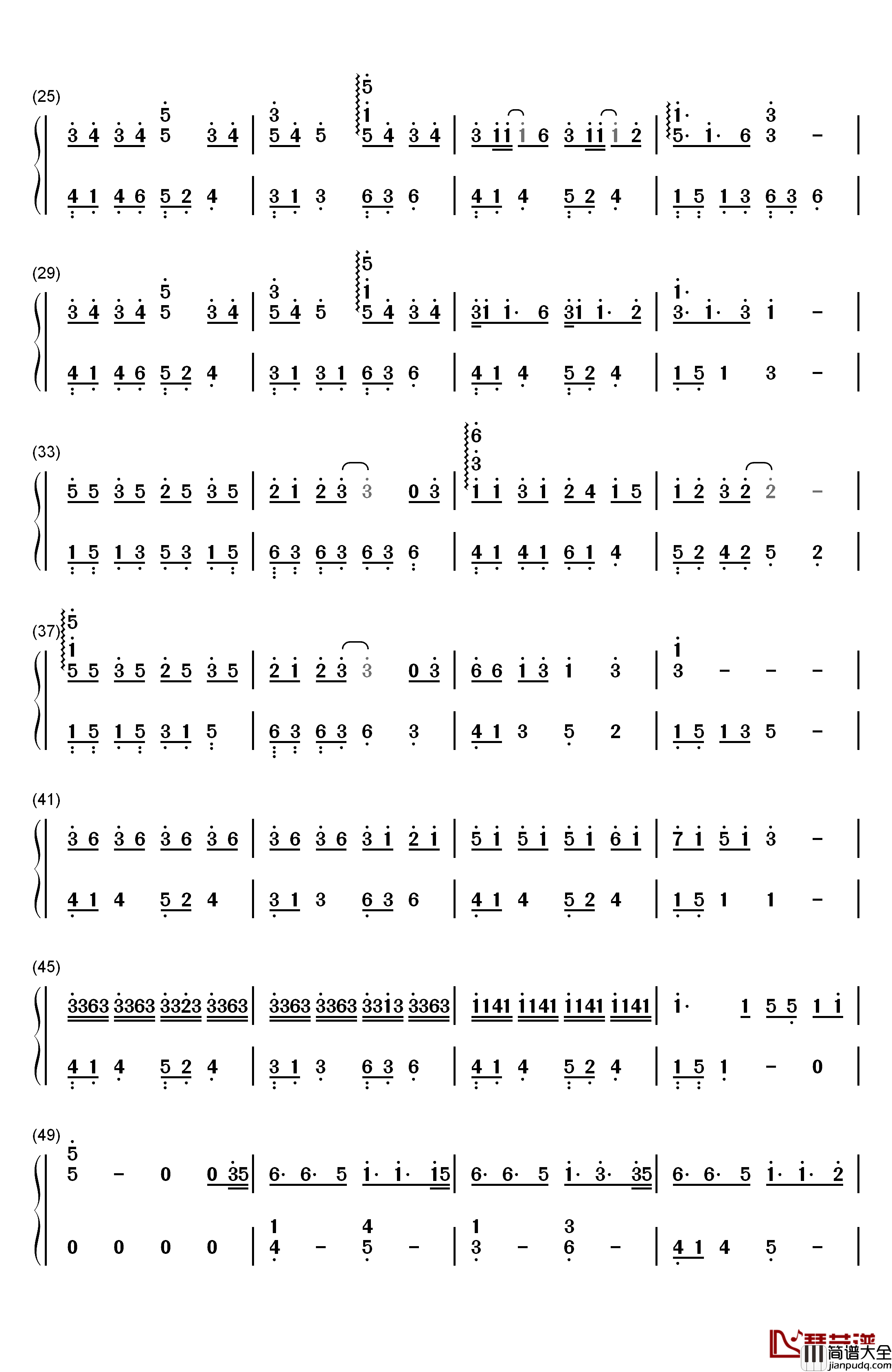 恋爱循环钢琴简谱_数字双手_花泽香菜