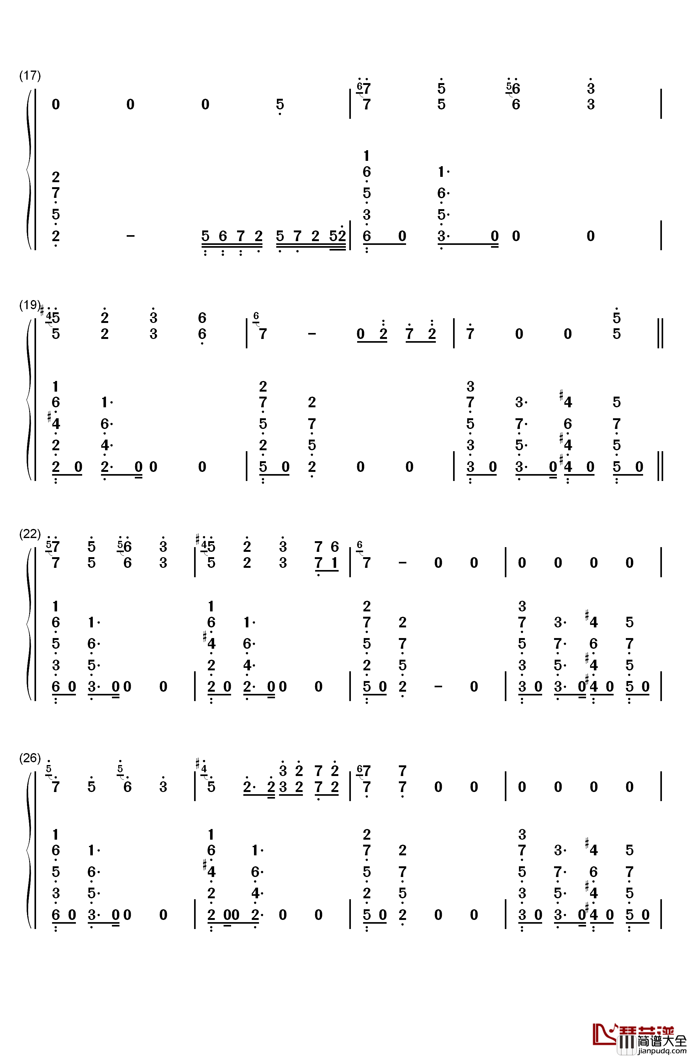 Wish_You_Were_Gay钢琴简谱_数字双手_Billie_Eilish