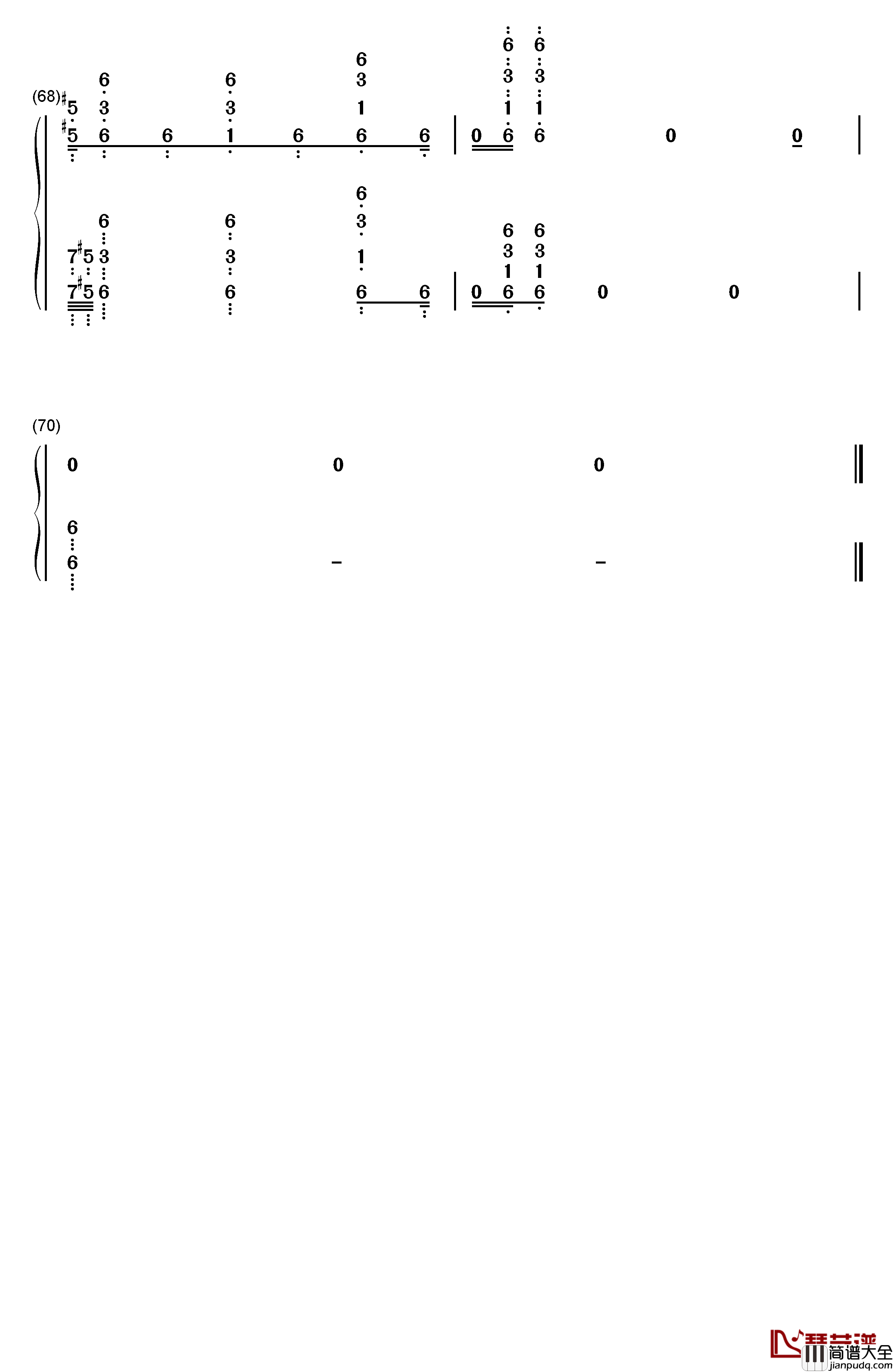 加勒比海盗主题曲钢琴简谱_数字双手_克劳斯·巴德尔特