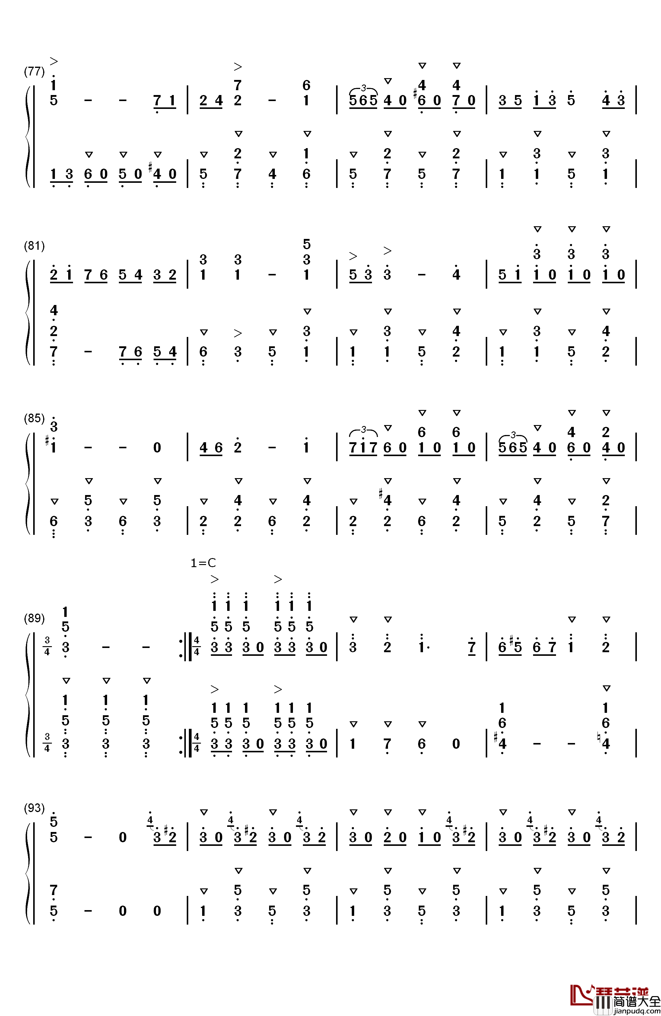 拉德斯基进行曲钢琴简谱_数字双手_约翰·施特劳斯__Johann_Strauss_Sr.