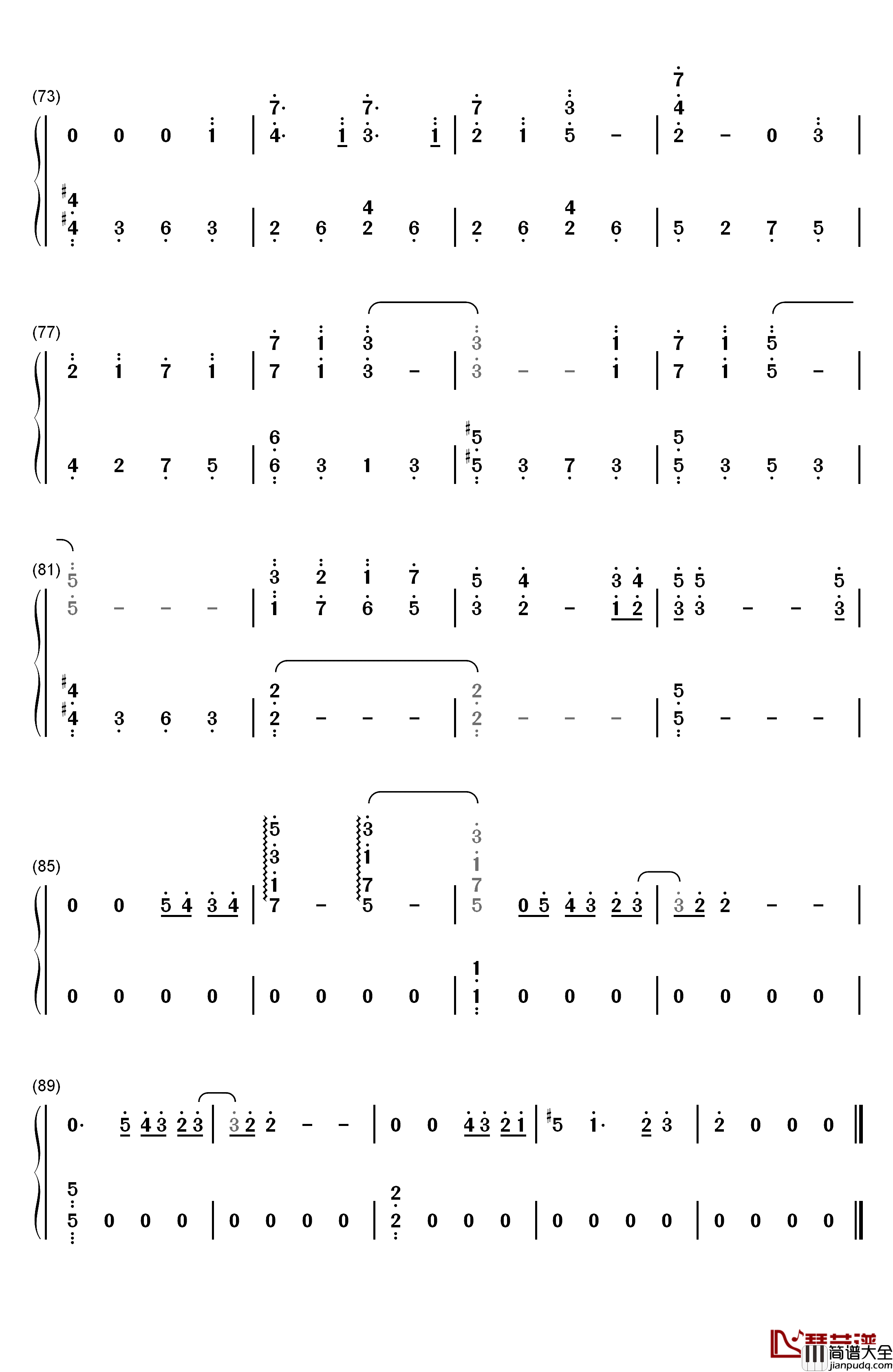 Xanny钢琴简谱_数字双手_Billie_Eilish