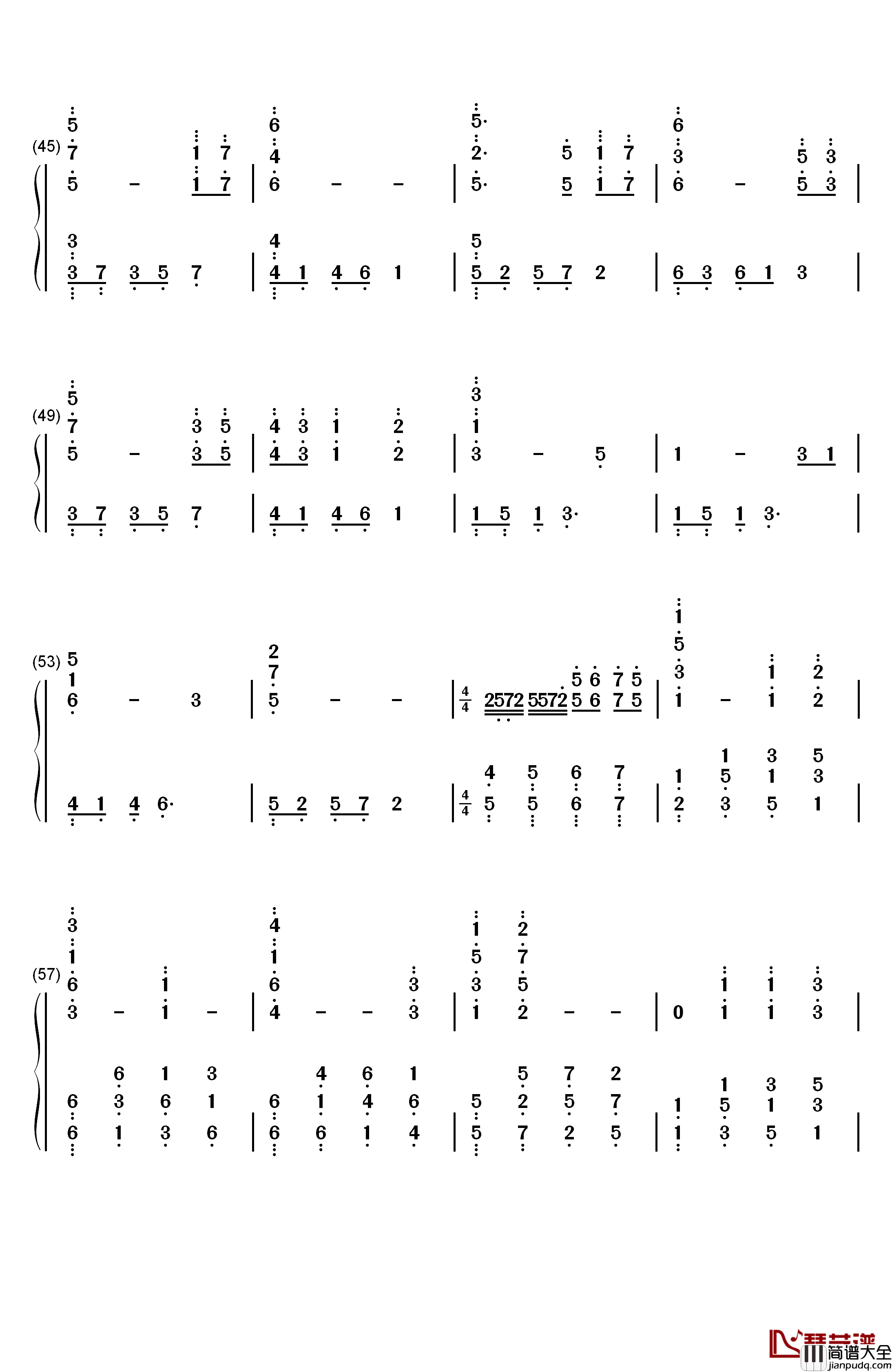 The_Ludlows_钢琴简谱_数字双手_James_Horner