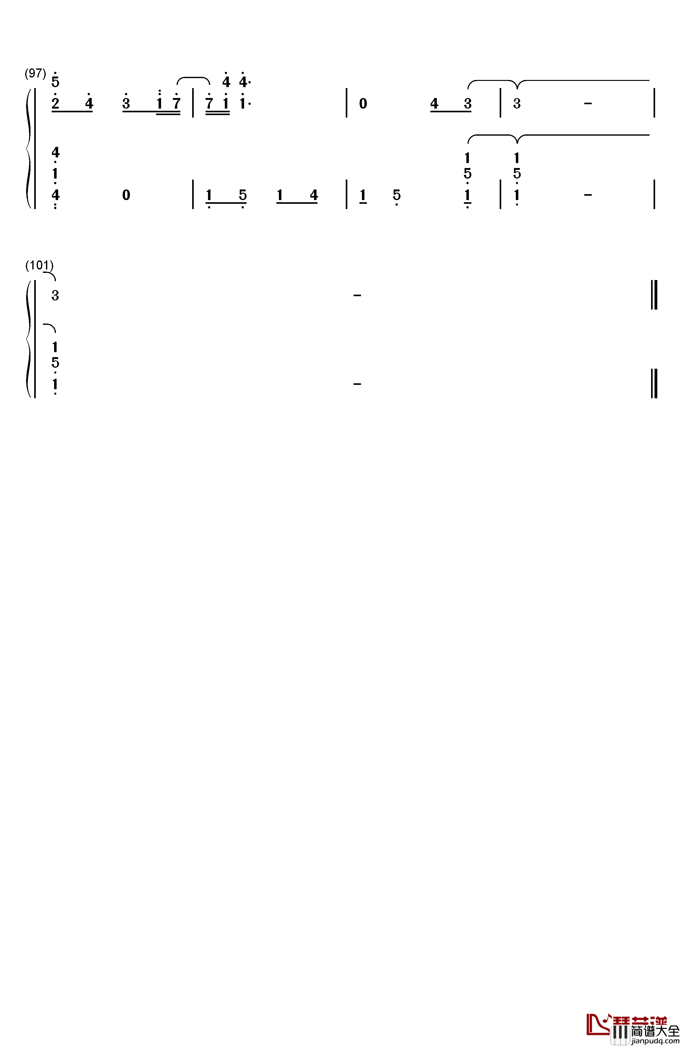 ひとり钢琴简谱_数字双手_XX:me