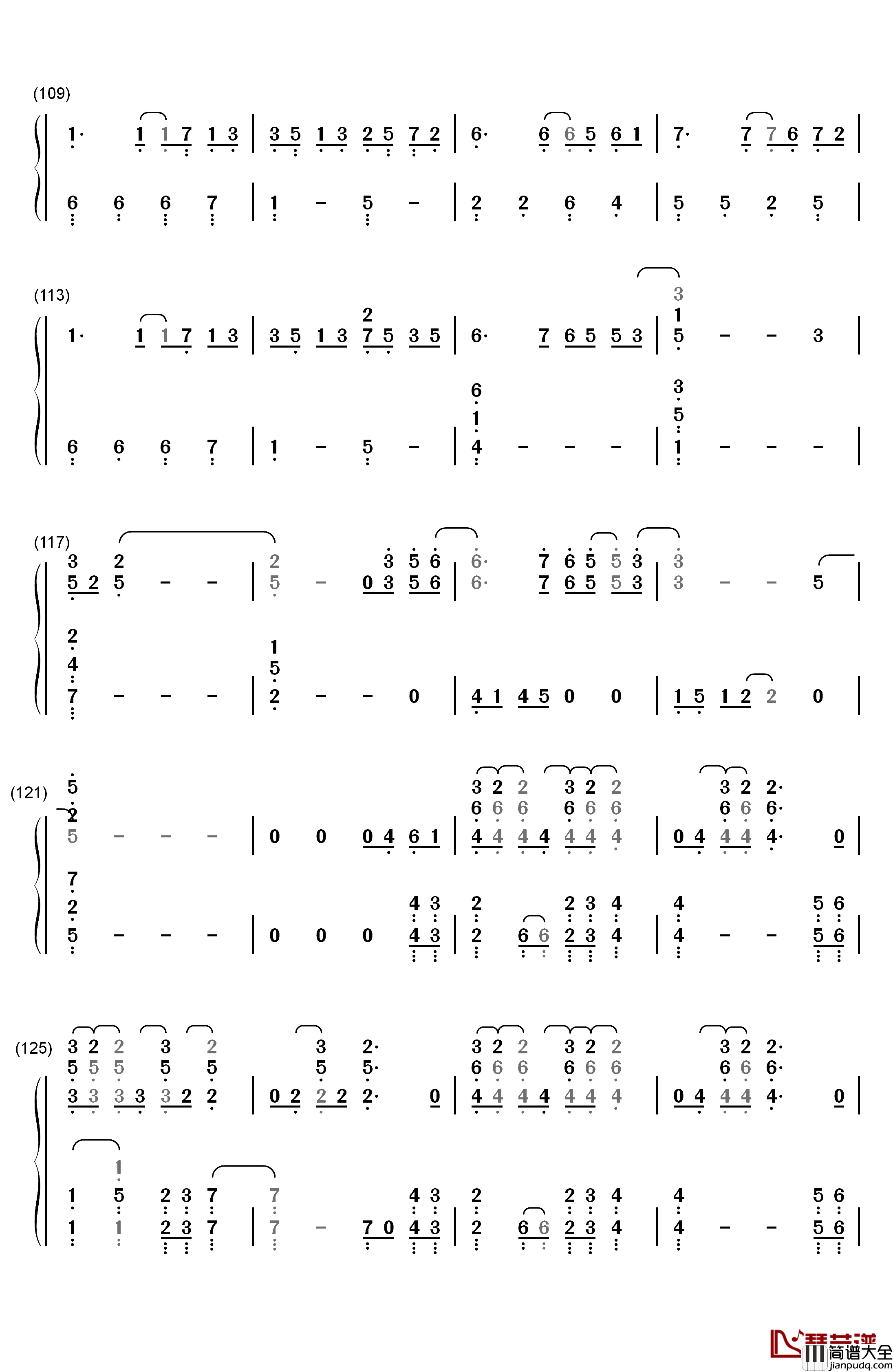 Paradise钢琴简谱_数字双手_Coldplay