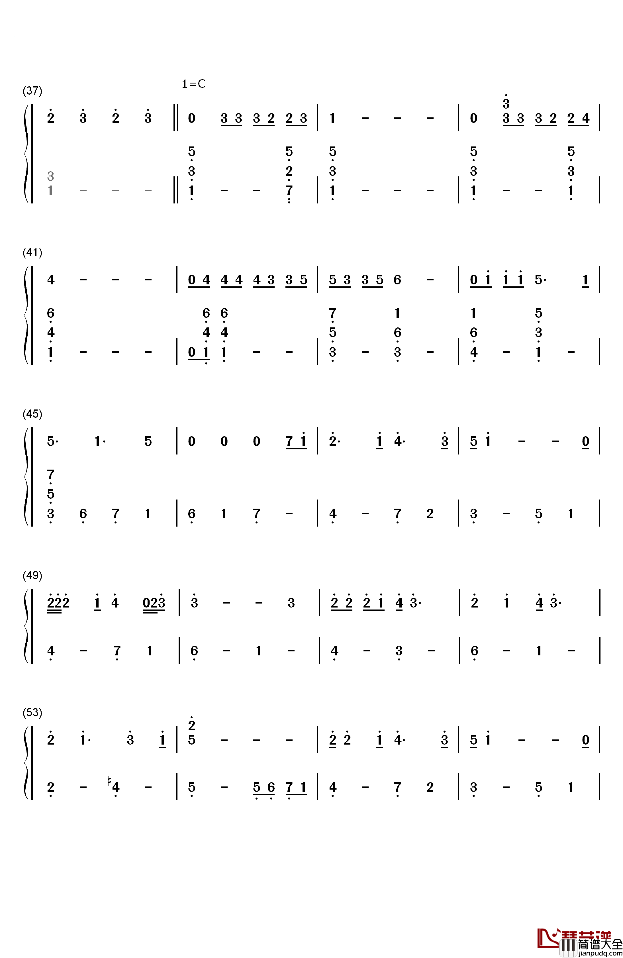 Evermore钢琴简谱_数字双手_Alan_Menken