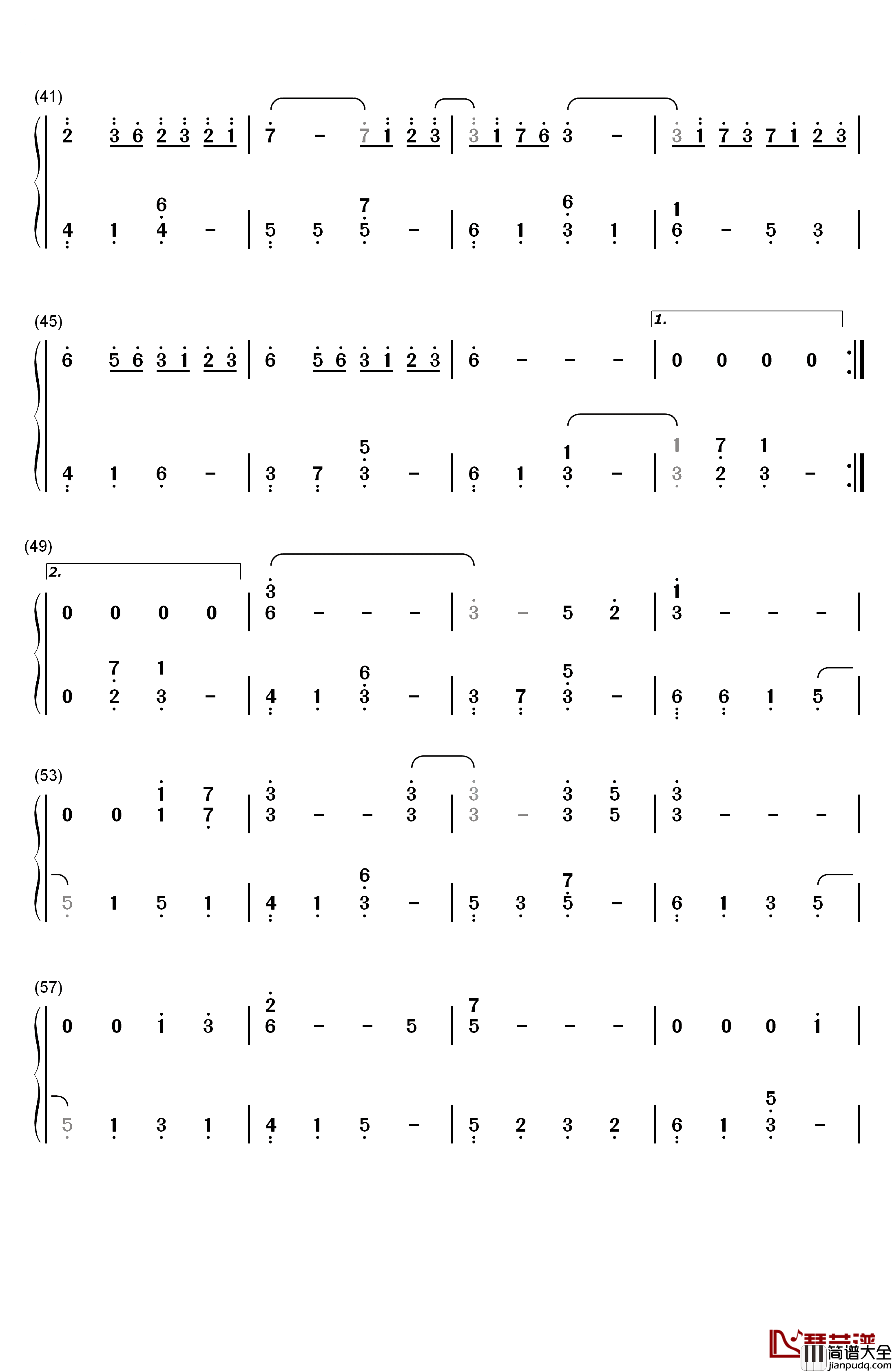 Refrain钢琴简谱_数字双手_Anan_Ryok