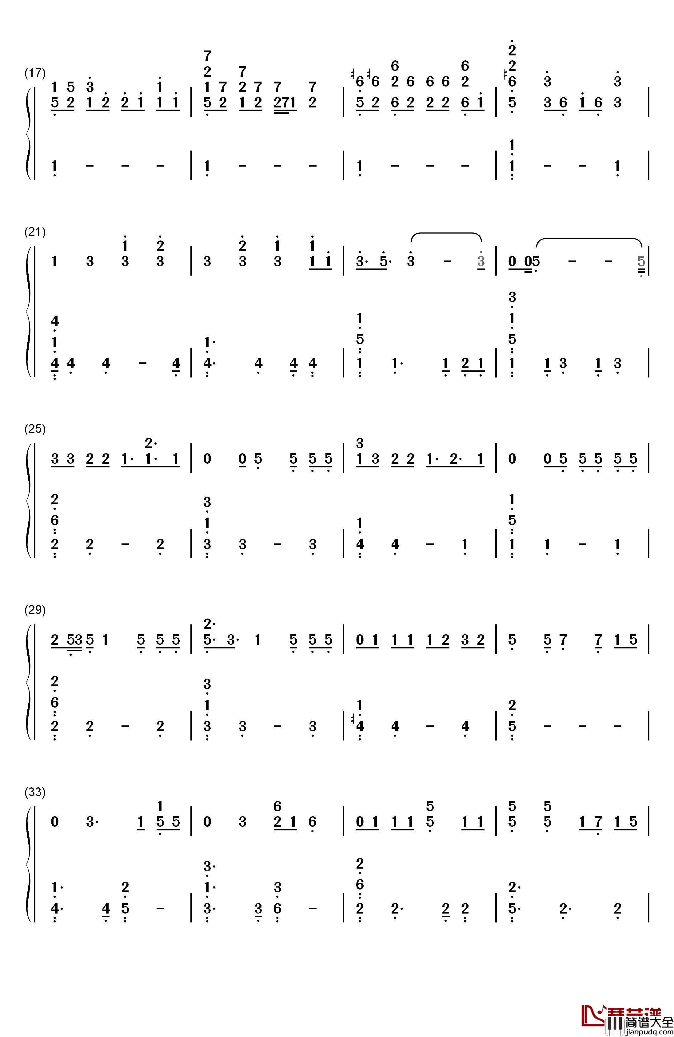 YES_or_YES钢琴简谱_数字双手_TWICE