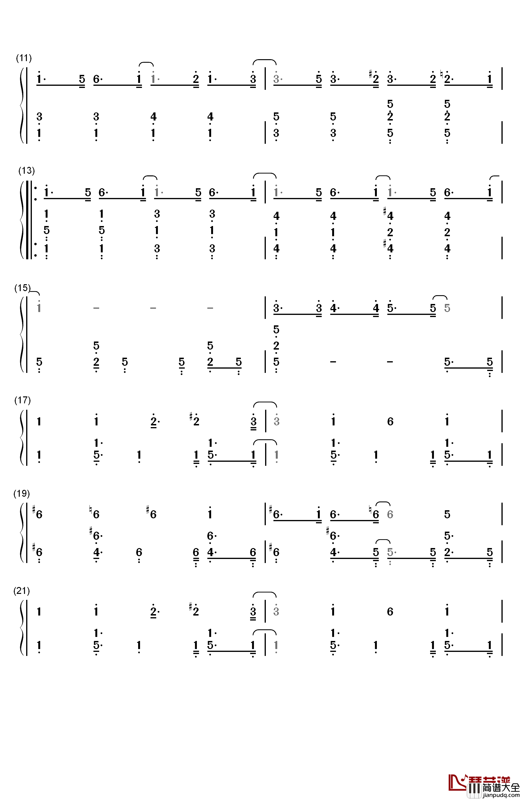 Moon_Night_Party钢琴简谱_数字双手_初音ミク