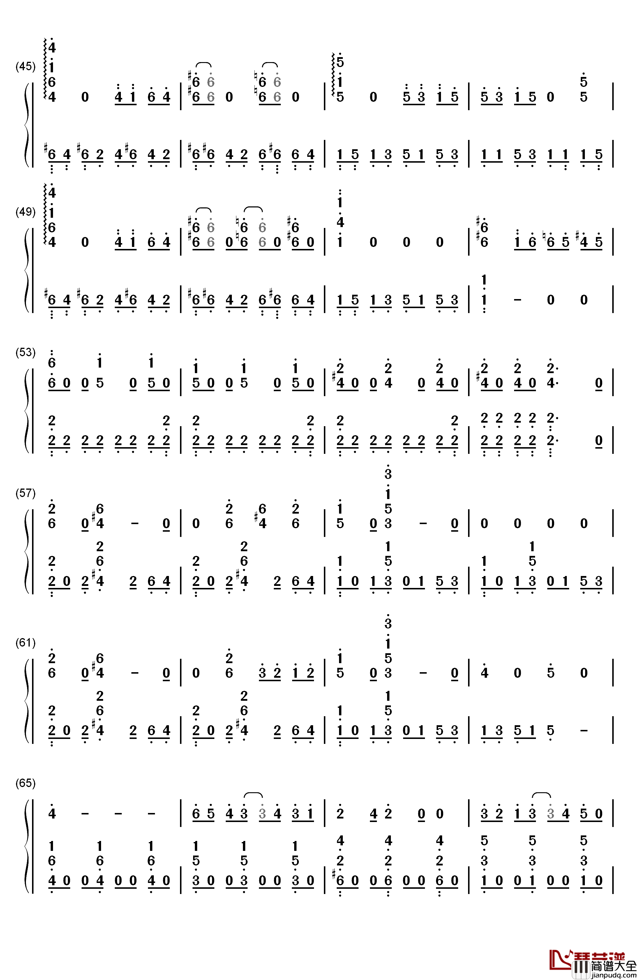 精灵宝可梦GO钢琴简谱_数字双手_任天堂公司