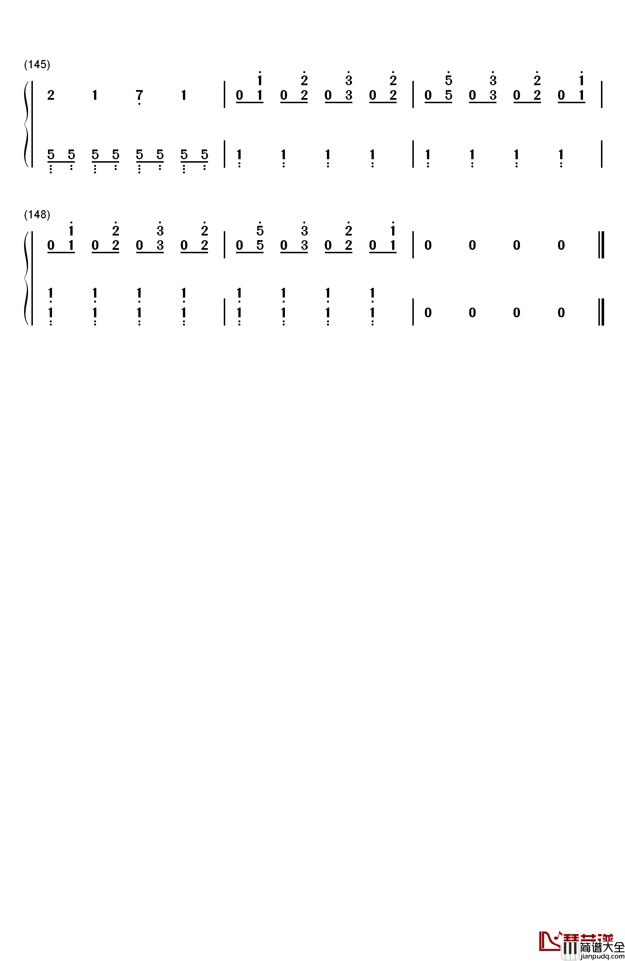 爱言叶钢琴简谱_数字双手_初音ミク