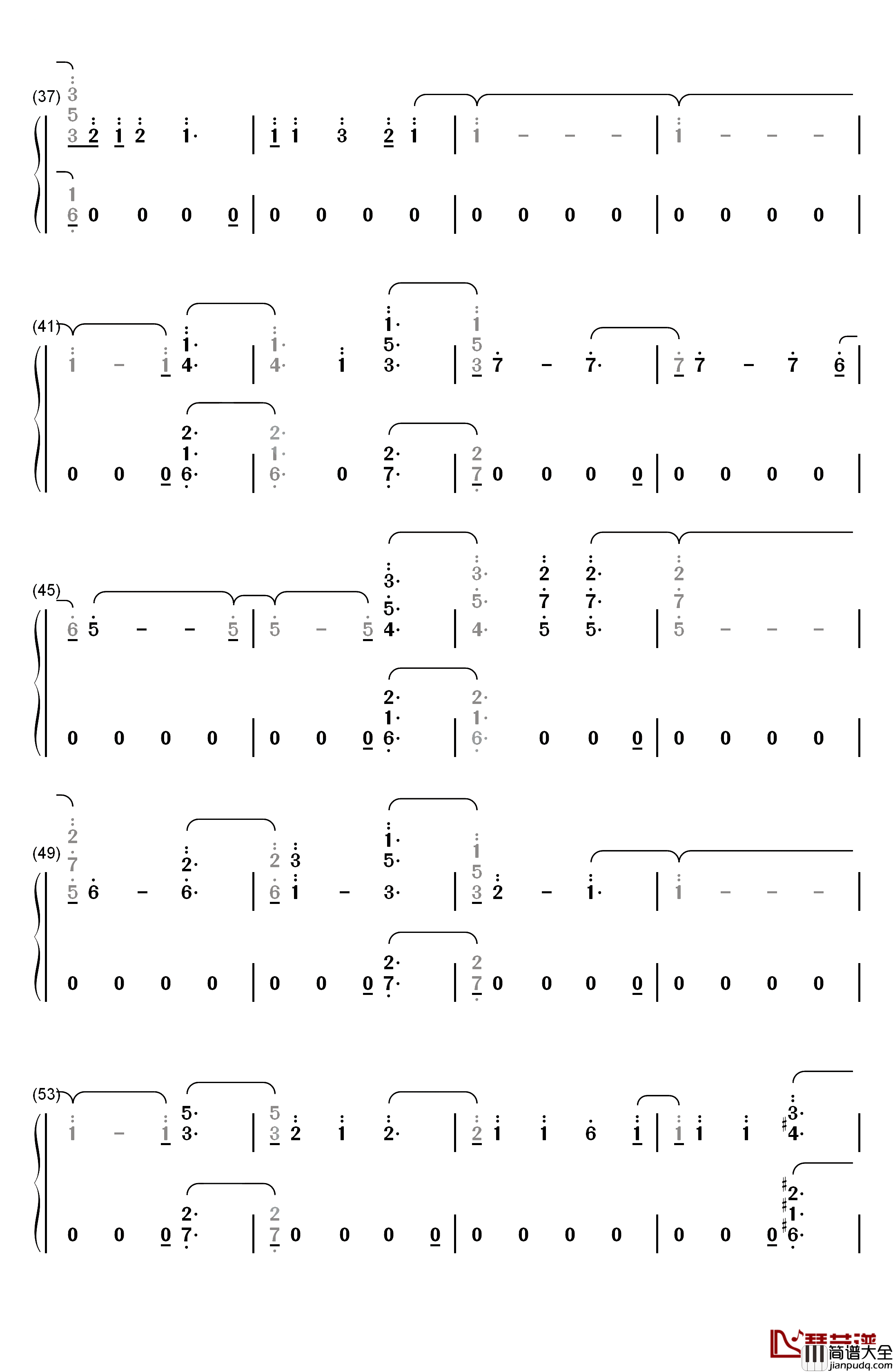 Nice_For_What钢琴简谱_数字双手_Drake