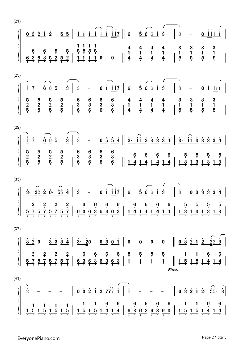 Up钢琴简谱_数字双手_Olly_Murs