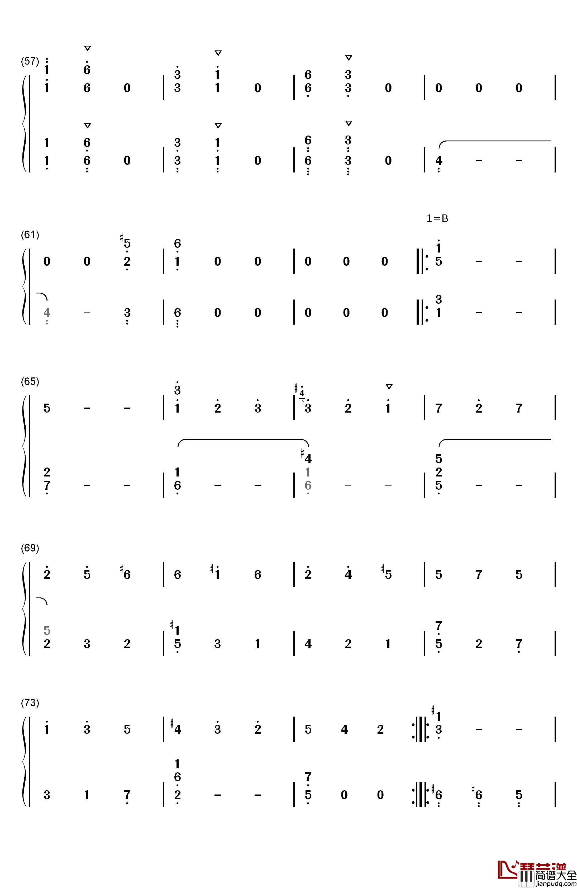 b小调第九钢琴奏鸣曲钢琴简谱_数字双手_车尔尼